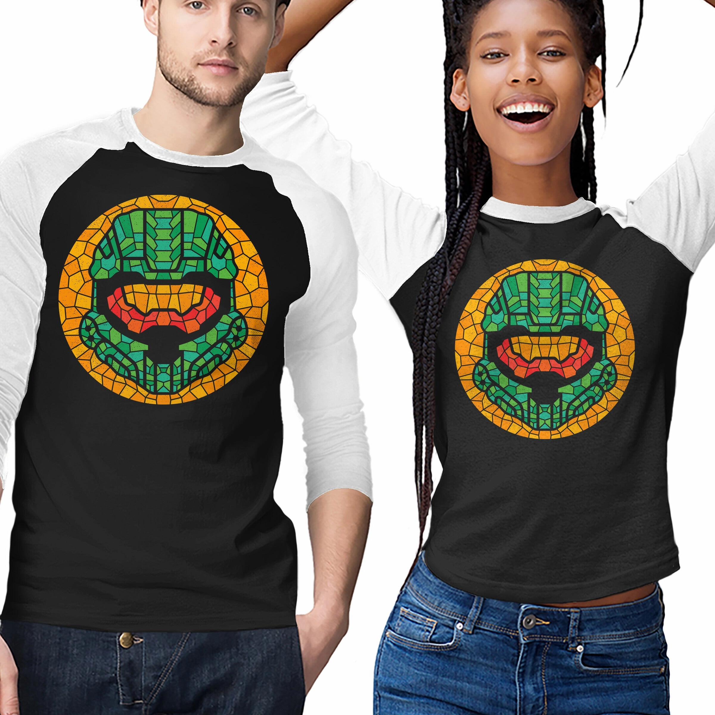 117 Helmet Mosaic Everyday Casual Classic Crew Neck