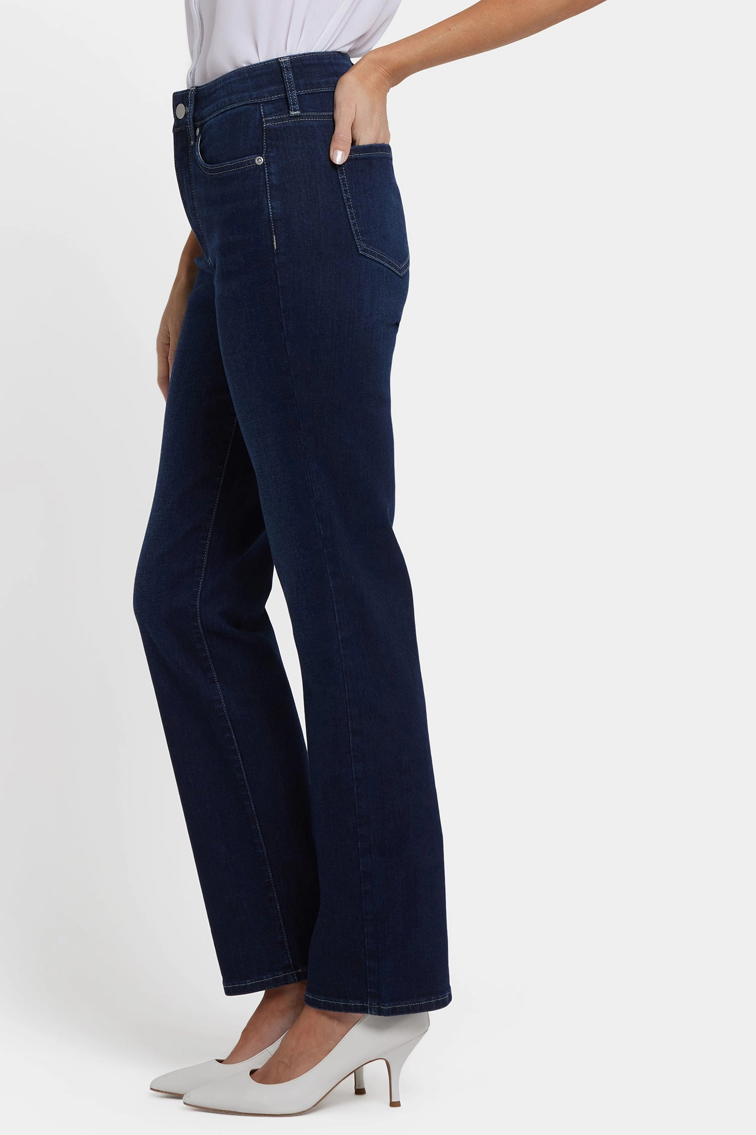 Affordable Autumn Days Breathable Trendy Choice Marilyn Straight Jeans - Midnight Breeze