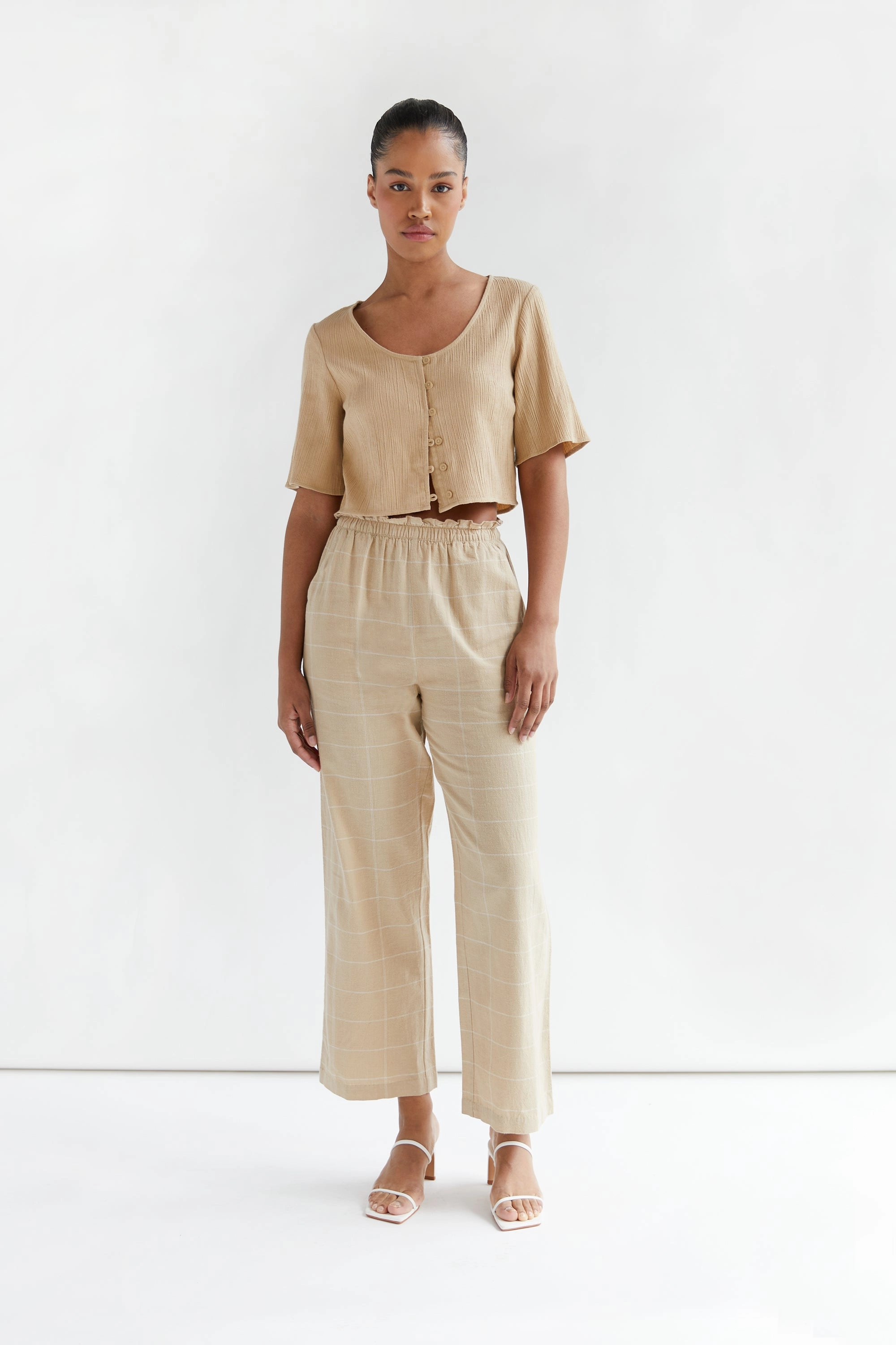 Quick Layer On The Go GRID PRINT PANT