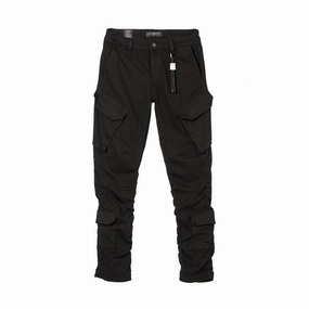 Heavyweight Denim Cult's Rocker Cargo 606 Pants in Double Black