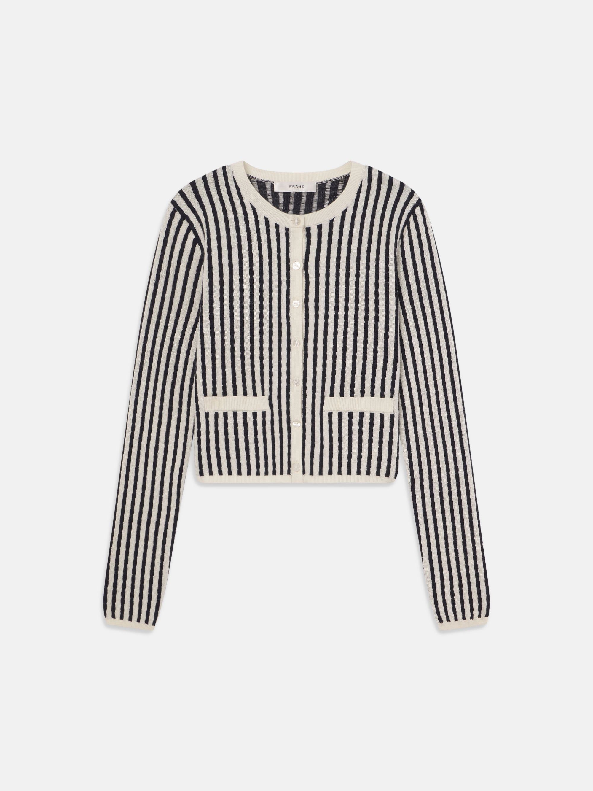 Modern Knitwear The Cable Cardi -- Navy Multi