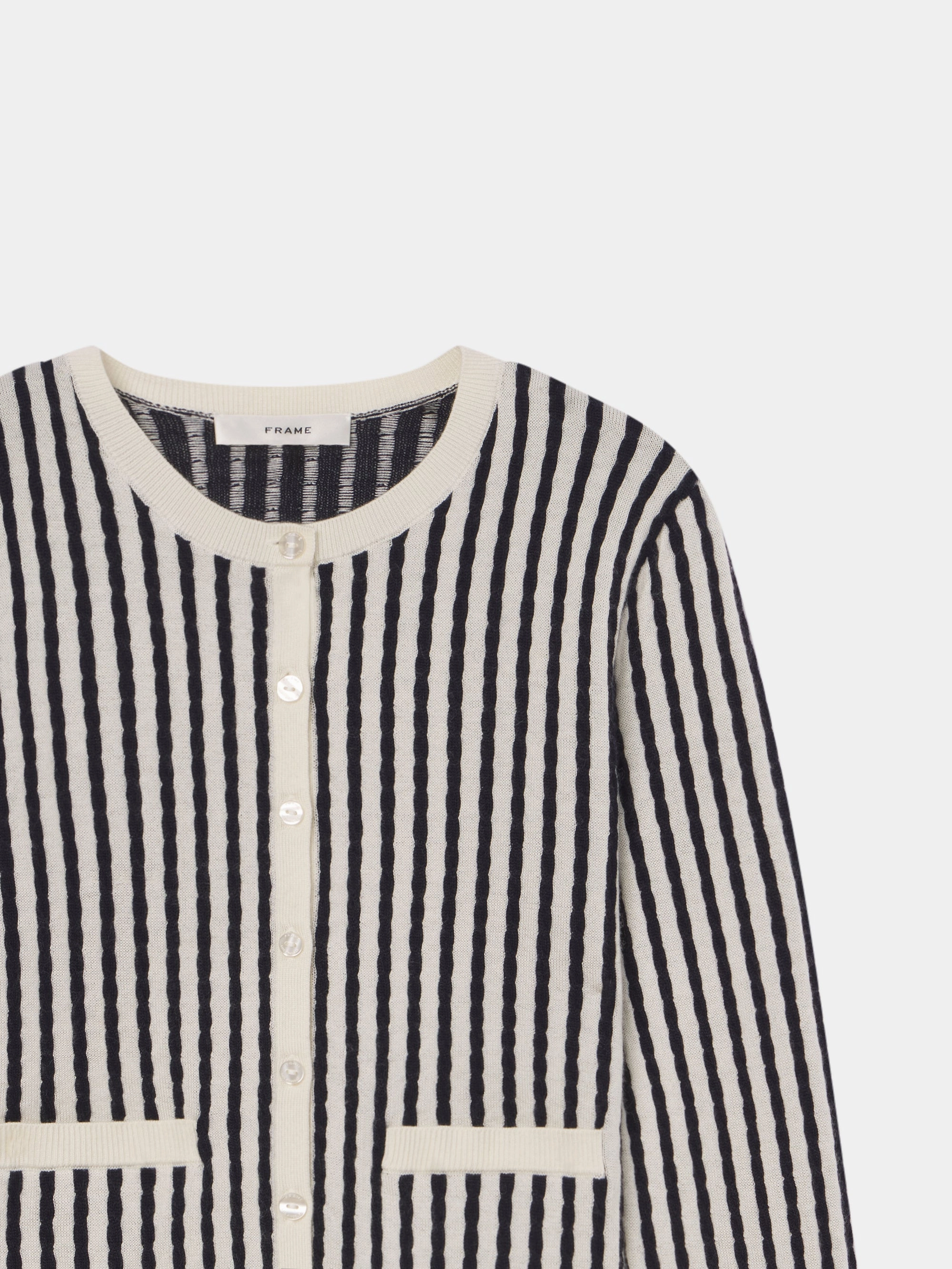 The Cable Cardi -- Navy Multi Light Flex Perfect Knit