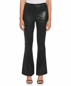 Vegan Leather High Waist Bootcut Pant Sporty Fit