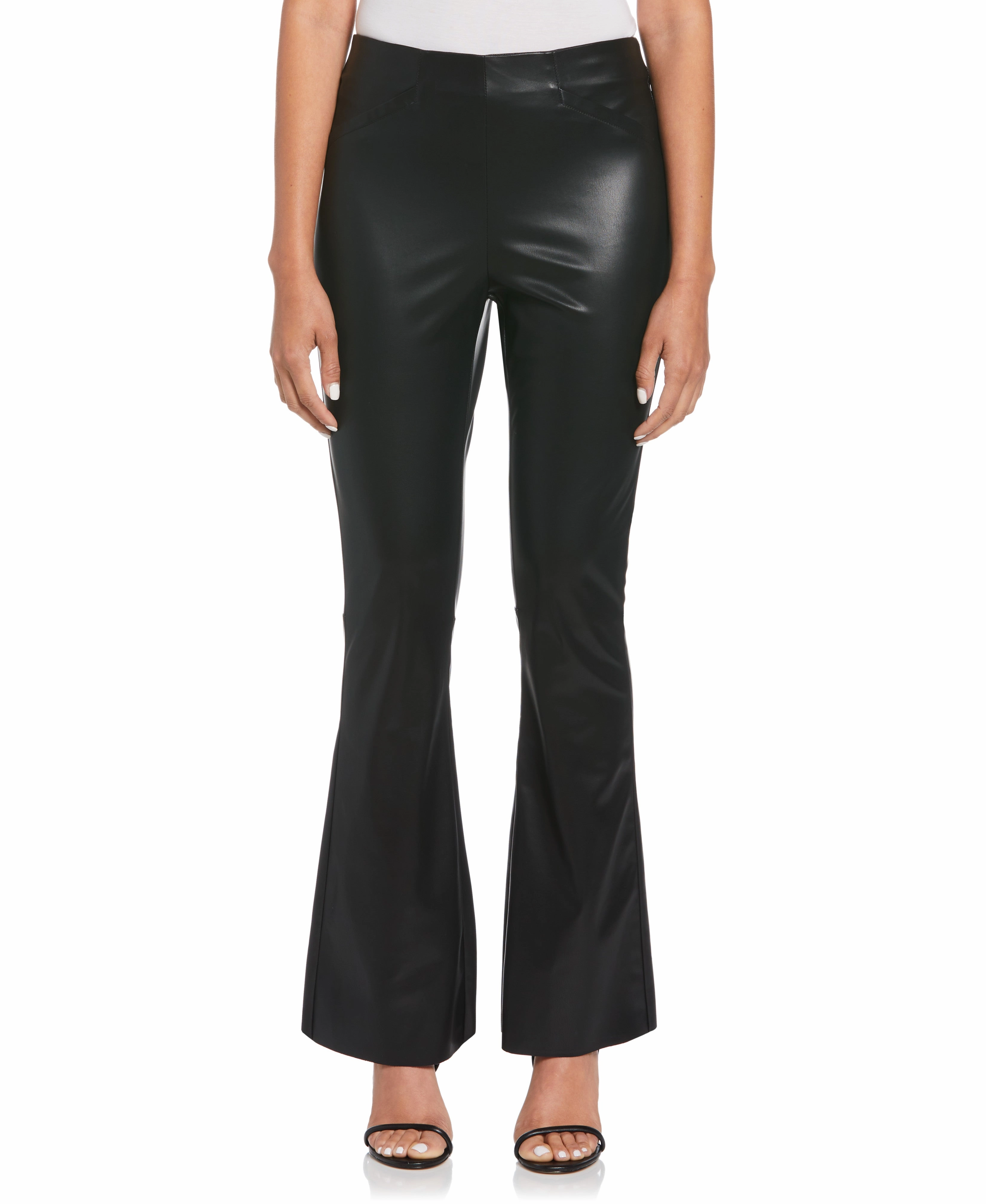 Vegan Leather High Waist Bootcut Pant Sporty Fit