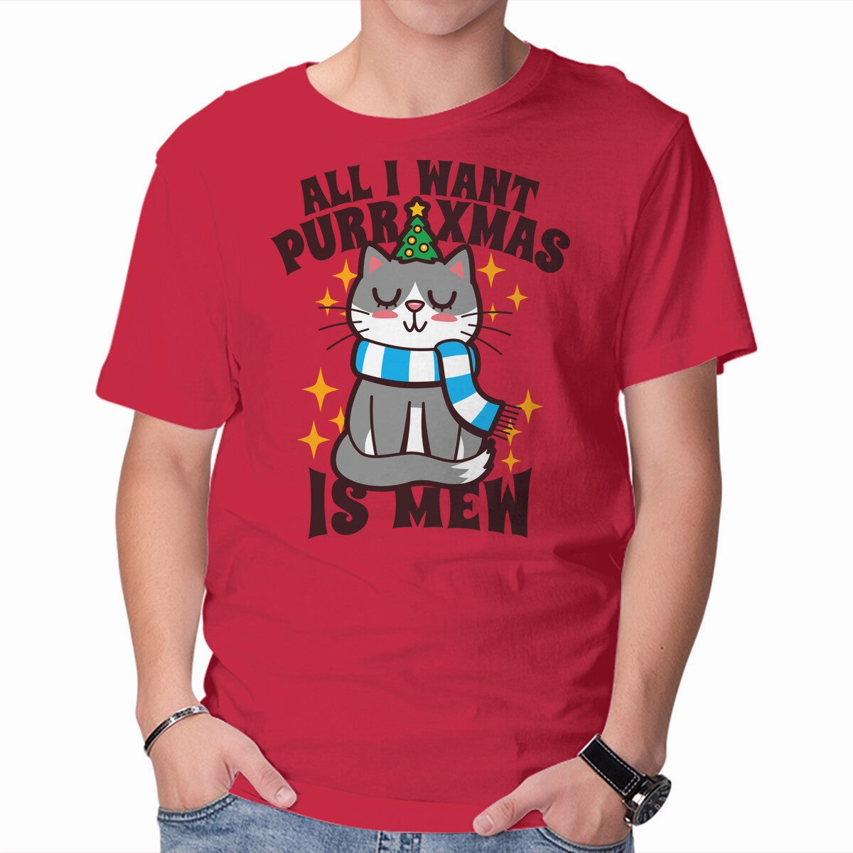 Adjustable Hem MoistureWicking Technology All I Want Purr Xmas