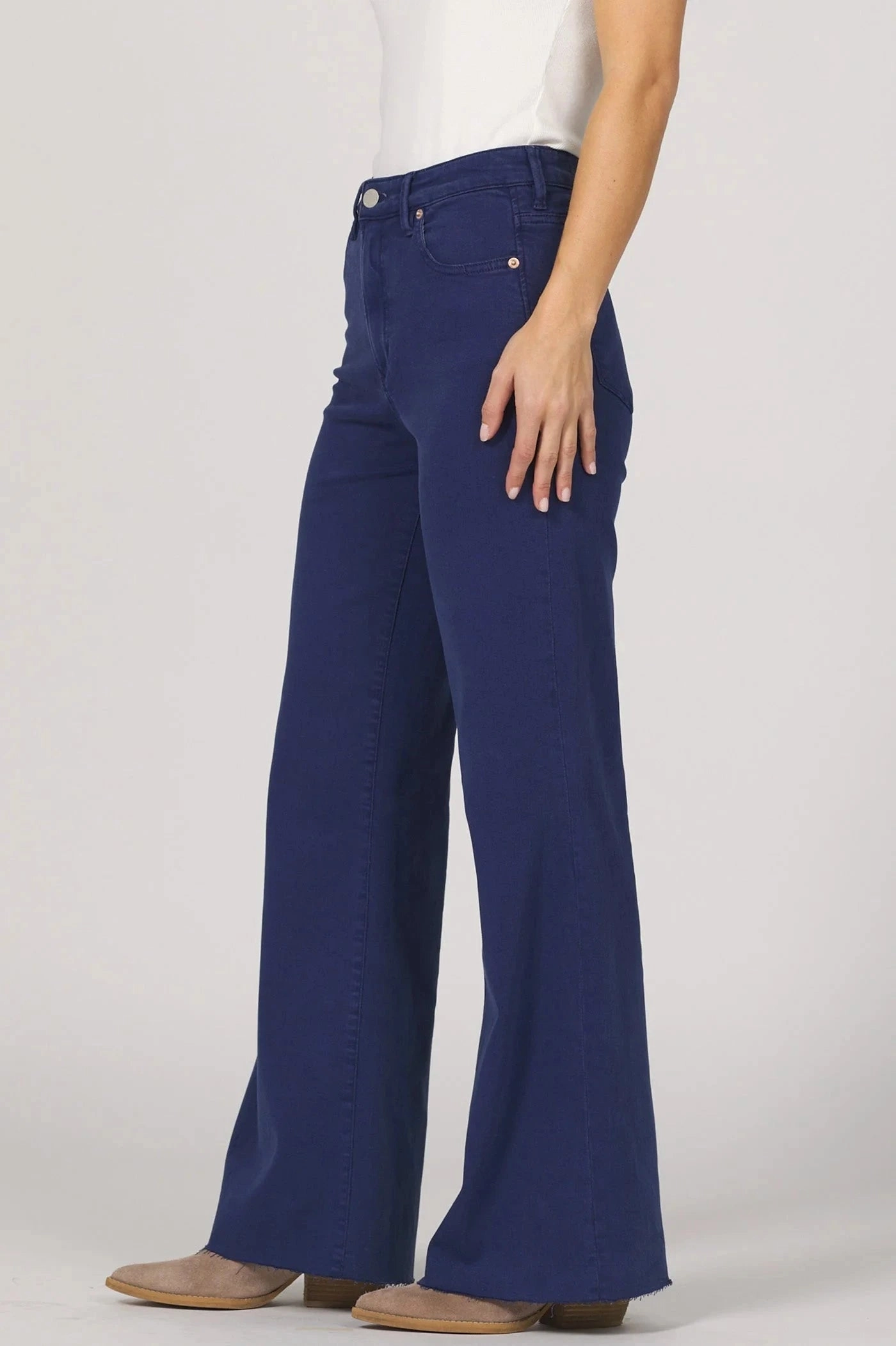 Sandblasted Details Dear John Fiona Wide Leg Jean