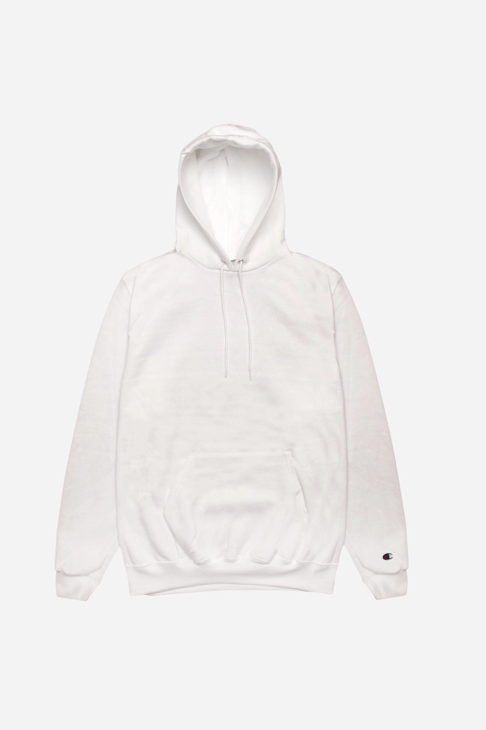 Champion - 9oz Hoodie - White Slim Waist Biodegradable Fiber Options