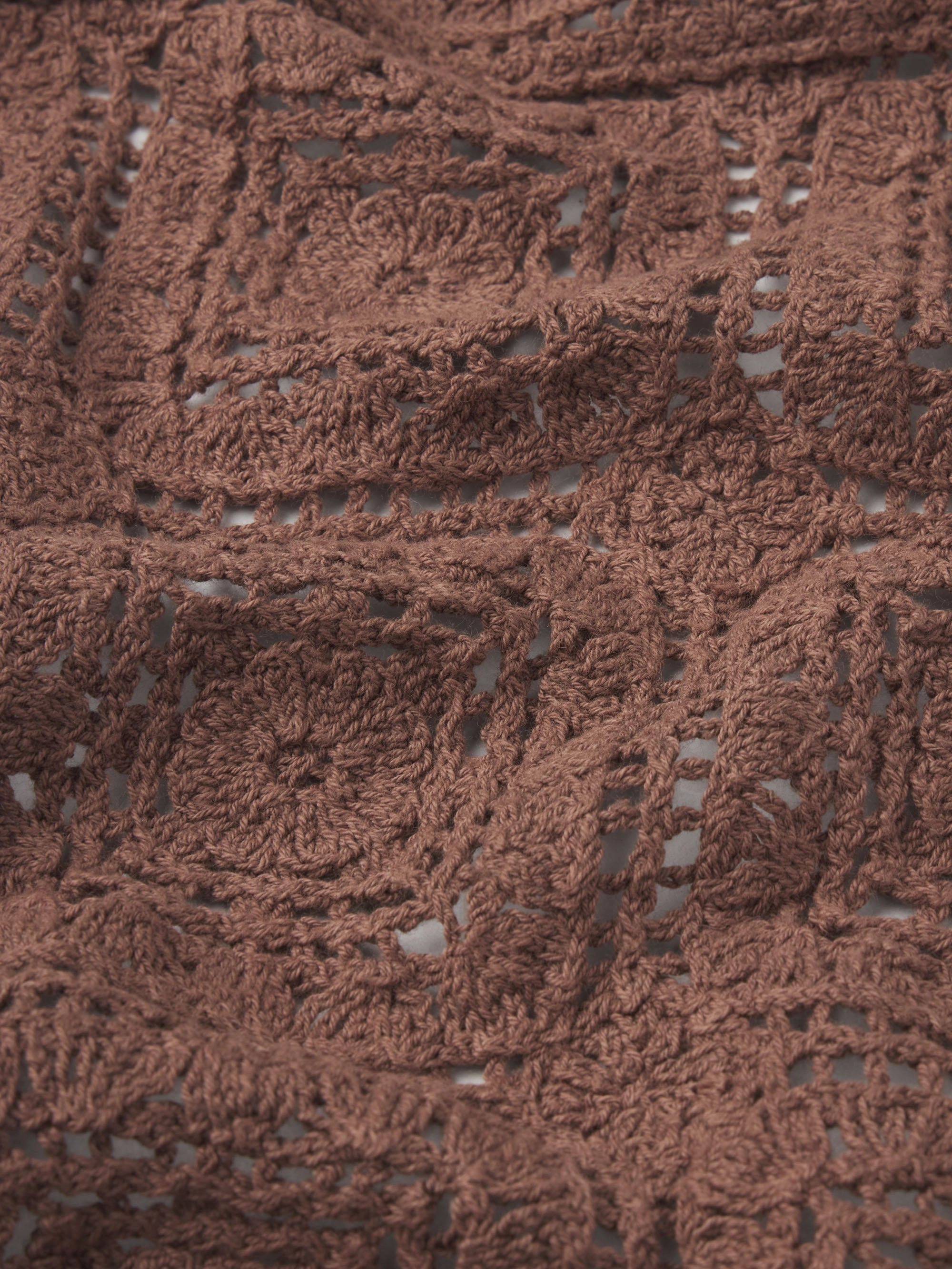 elastic waistband Sleek Wear The Crochet Cardi -- Caramel