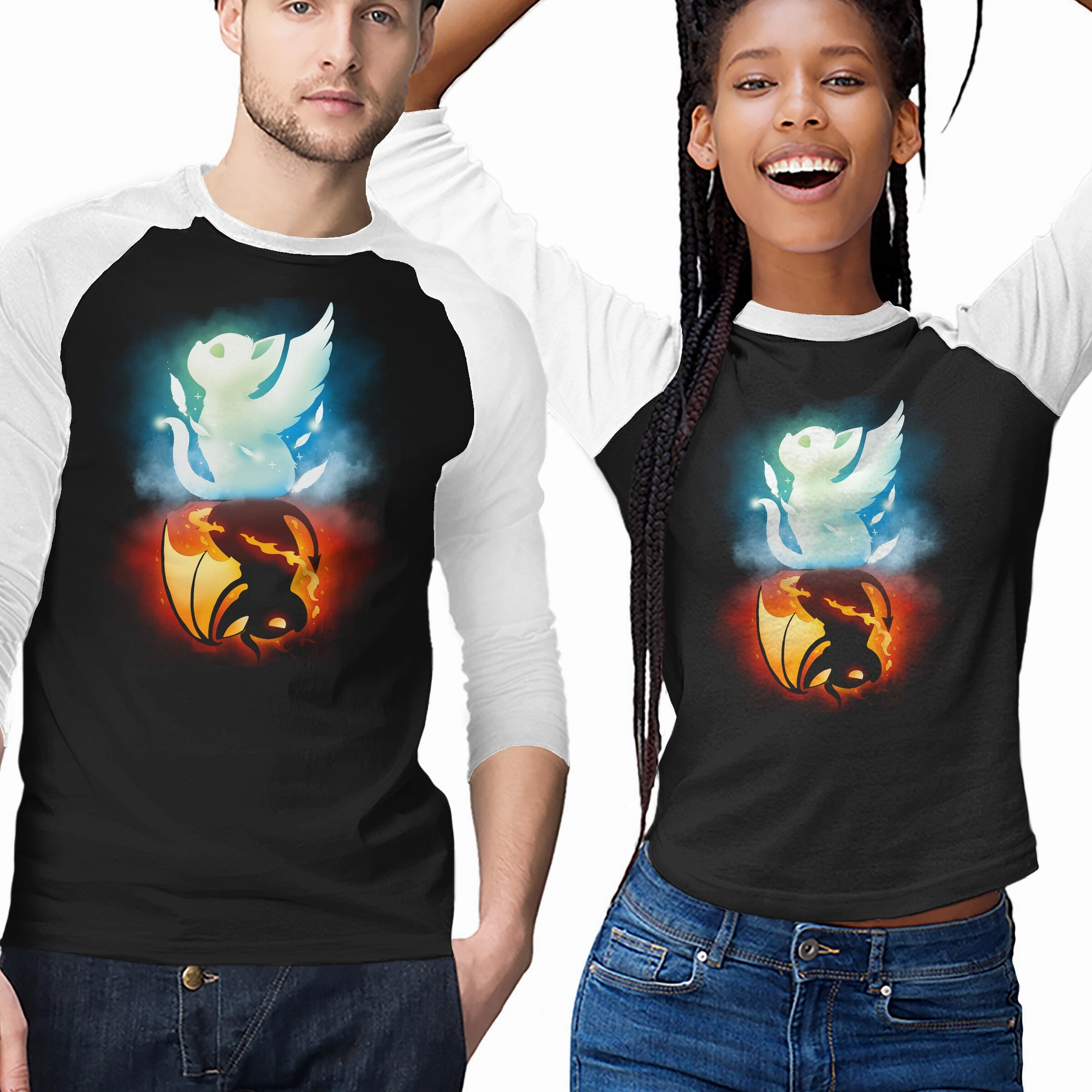 Angel Devil Cat Soft Brushed Finish Everyday Fashion