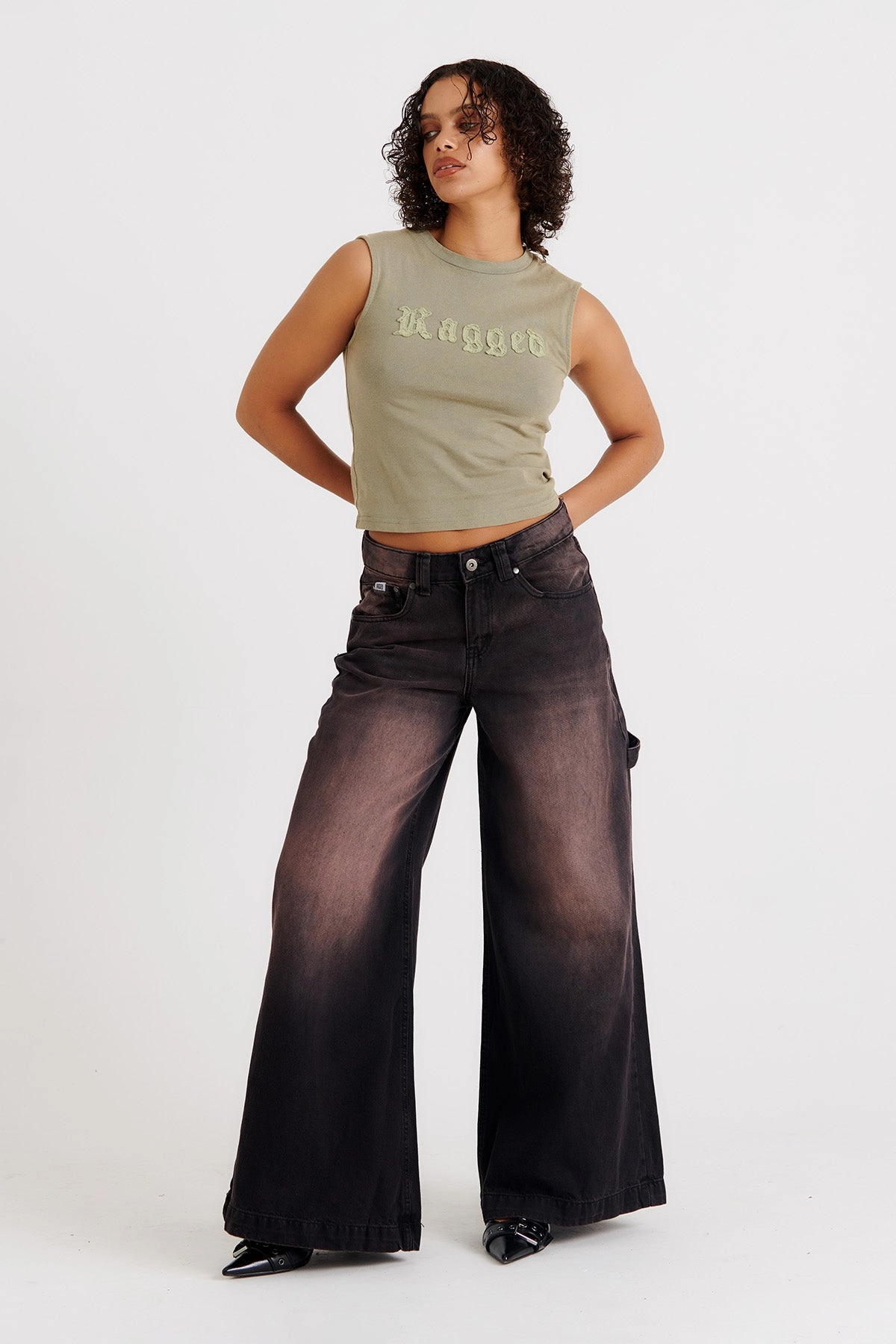 Urban Explorer Trend Setter Casual Solution Sweeper Jeans Brown Wash