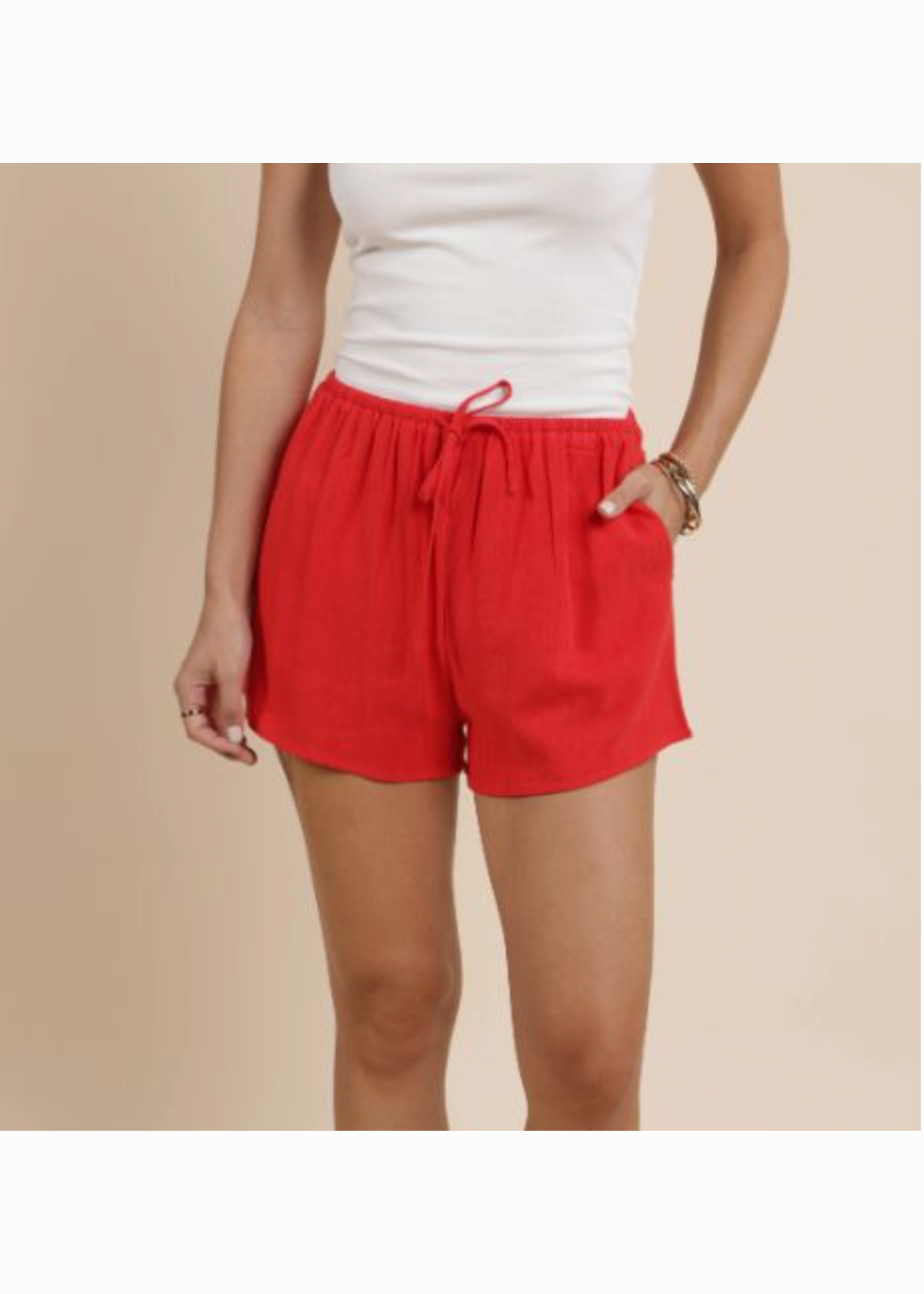 Office Attire Sadie and Sage Sugarloaf Linen Blend Easy Shorts