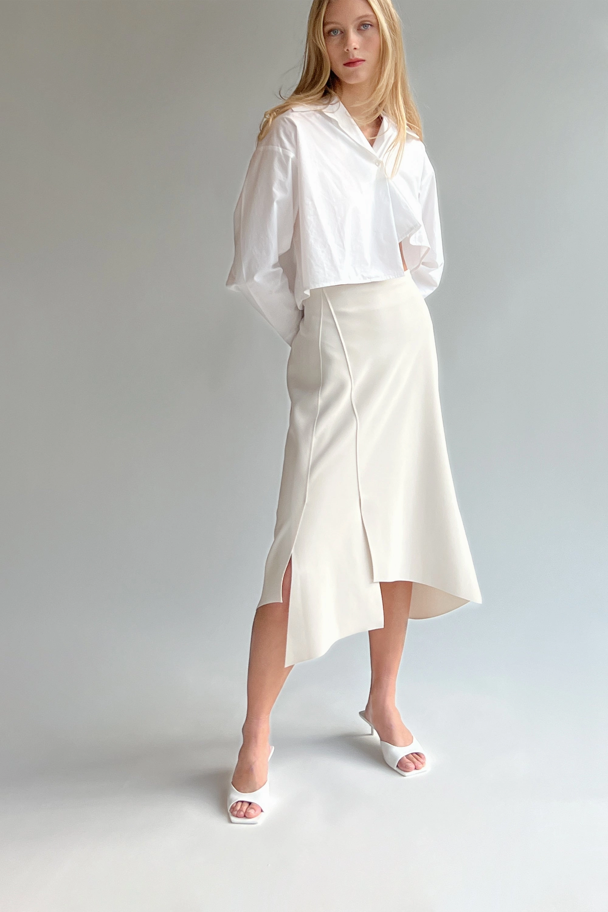 ASYMMETRICAL HEM SKIRT Elegant Feel