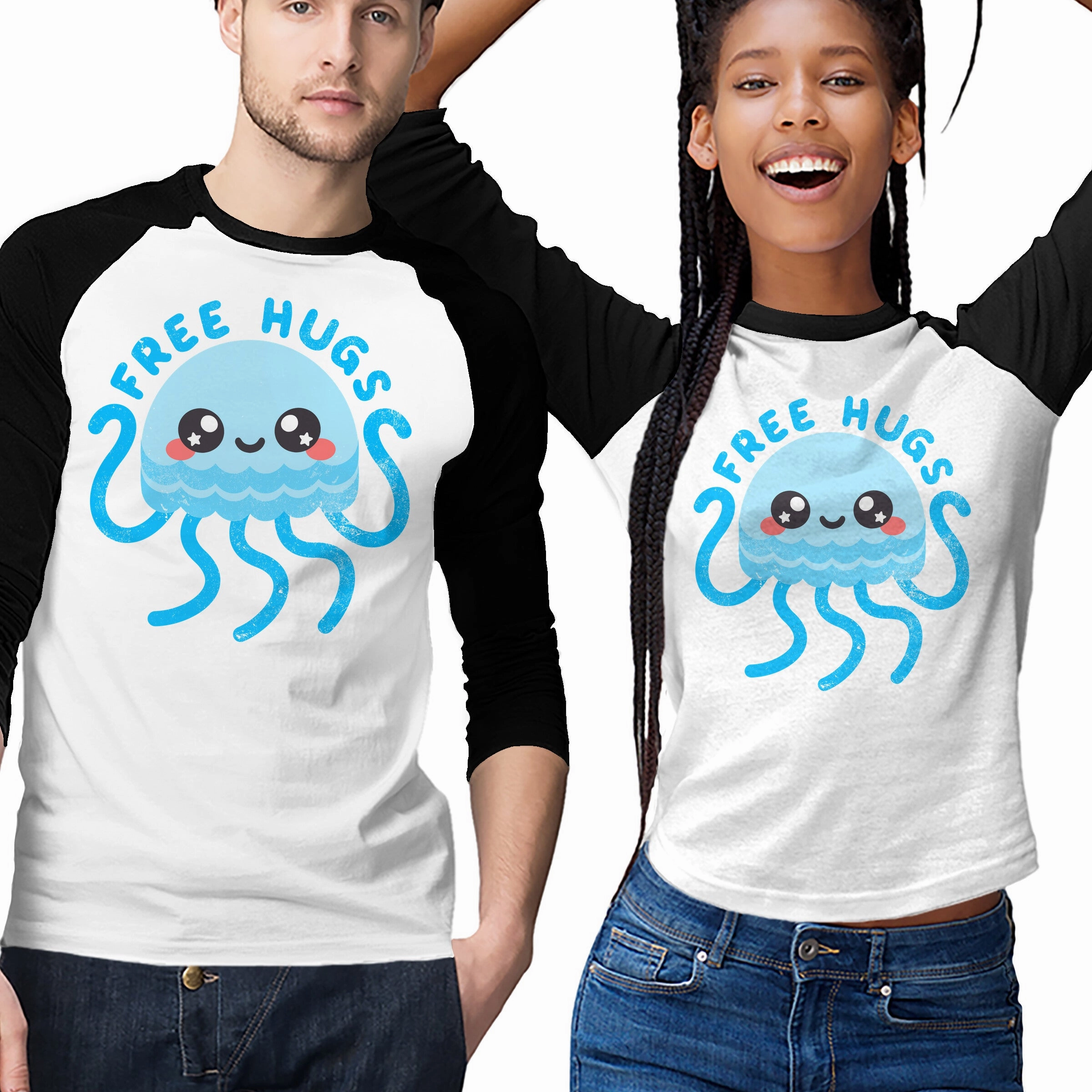 Comfortable Piece Running Speed Jellyfish Free Hugs