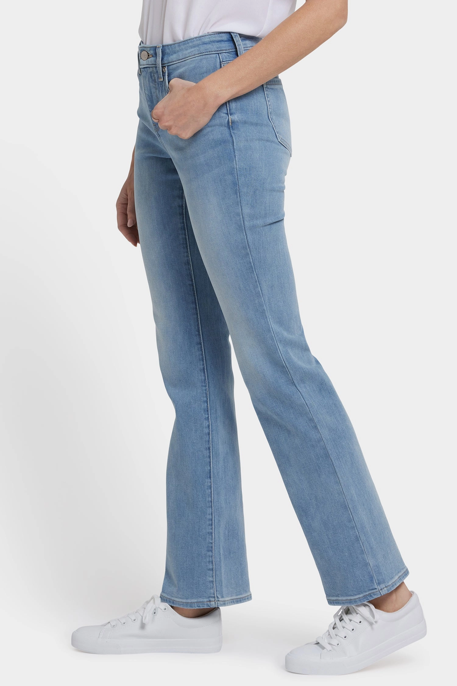 Softened Texture Trendy Fit Barbara Bootcut Jeans In Petite - Majestic Dusk