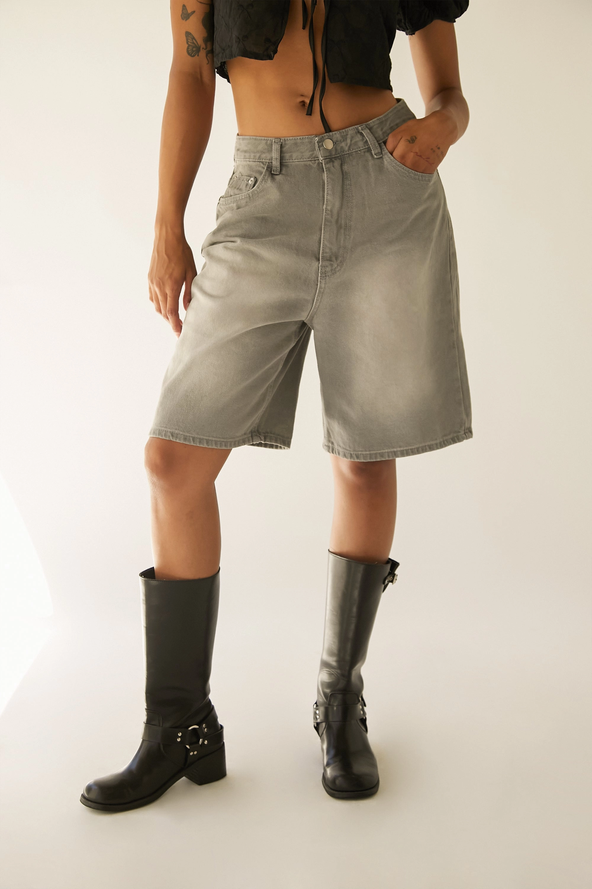 DIY project Wind Resistant Material BERMUDA DENIM SHORTS