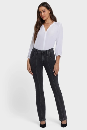 Light Stretch Billie Mini Bootcut Jeans In Petite - Slate Stone