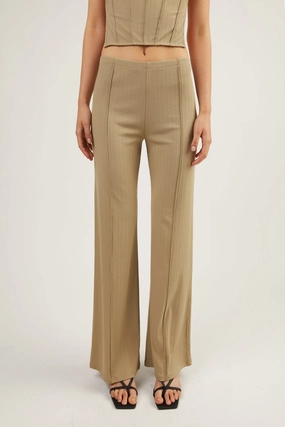 FLARED PANT WITH STITCH DETAILS Cozy Waist Stay Cool