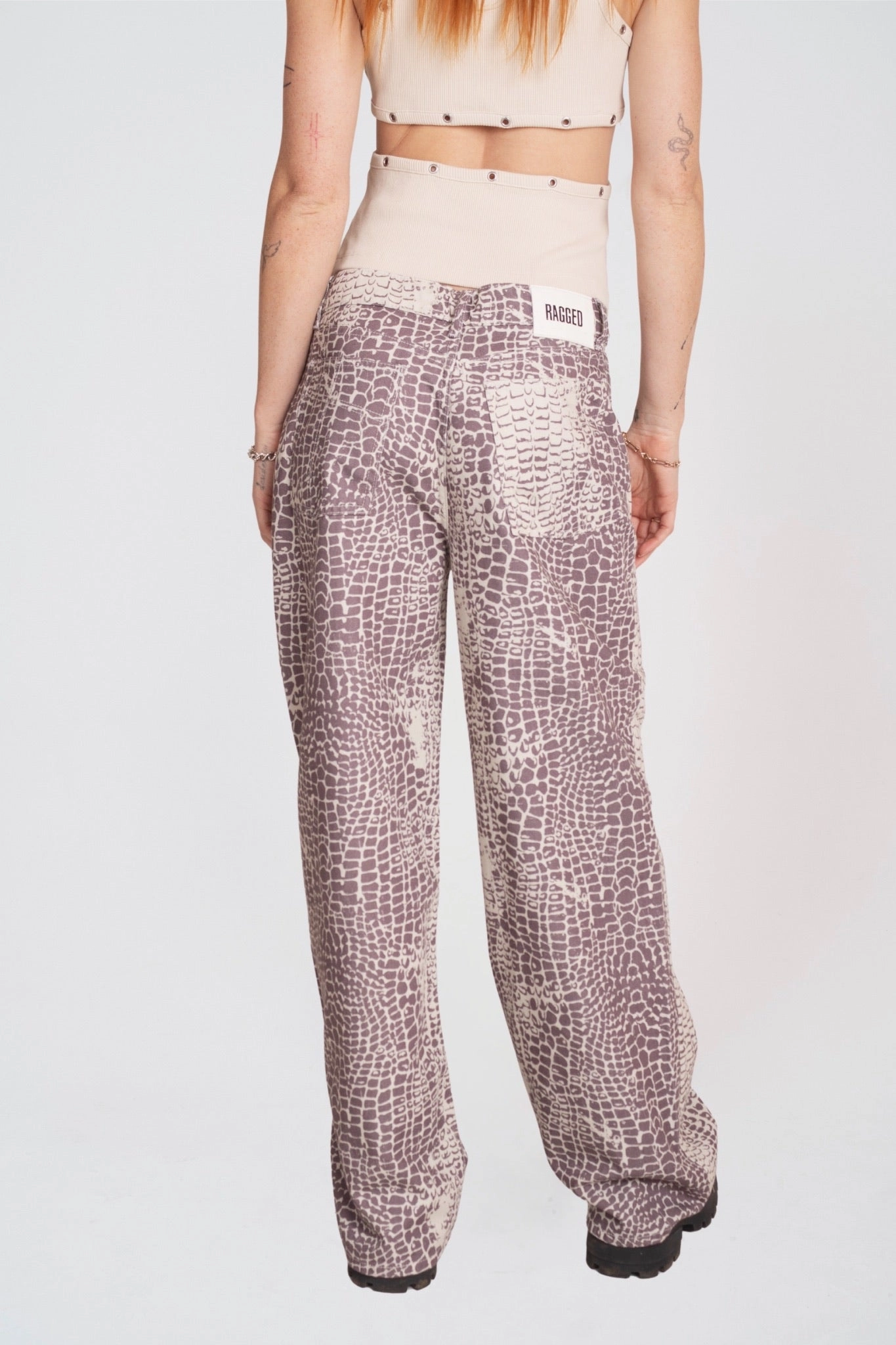 Bite Croc Print Release Jeans Modern Attire