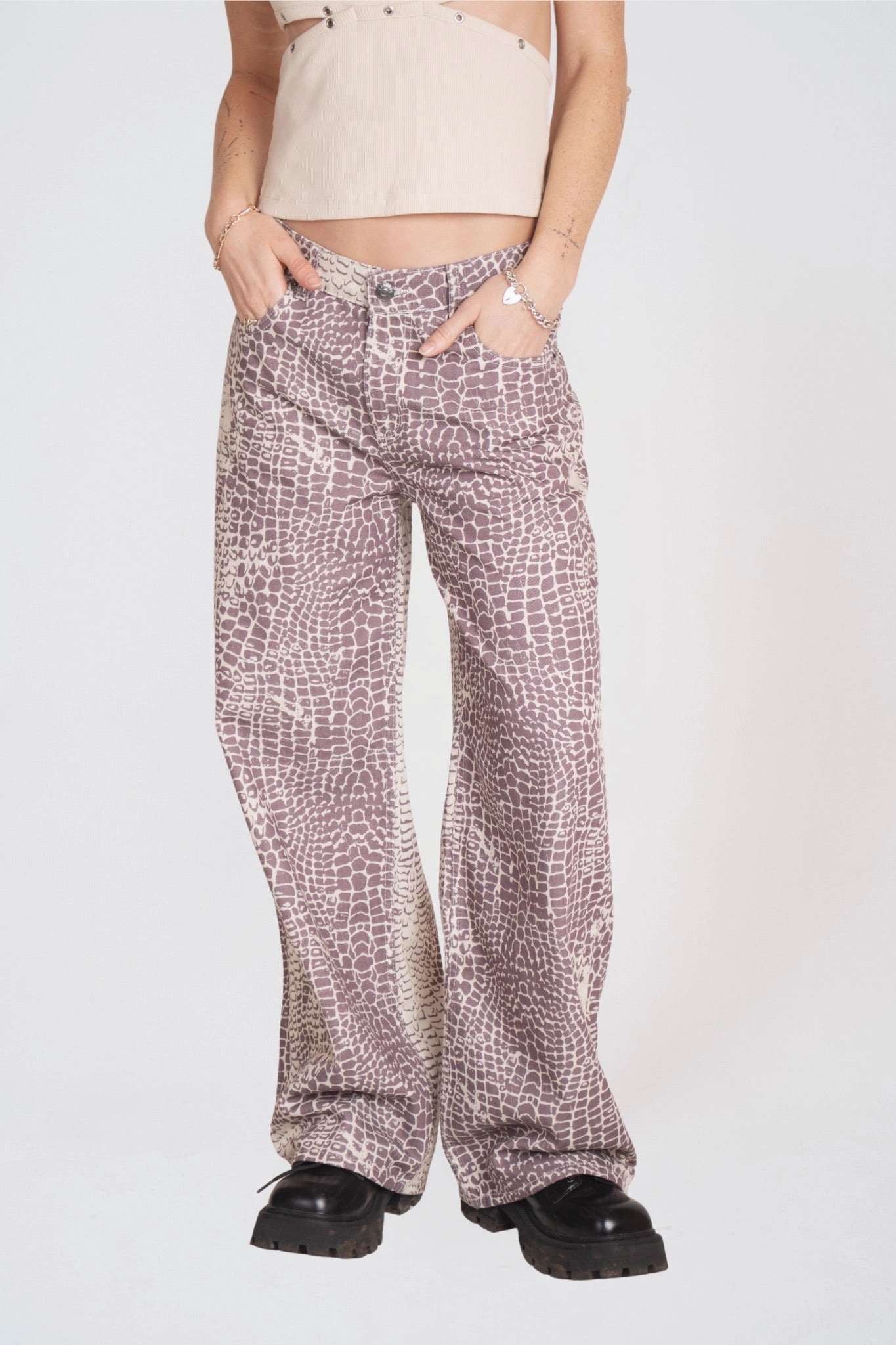 Bite Croc Print Release Jeans Everyday Neutral Lightweight Earthy Nature Lover