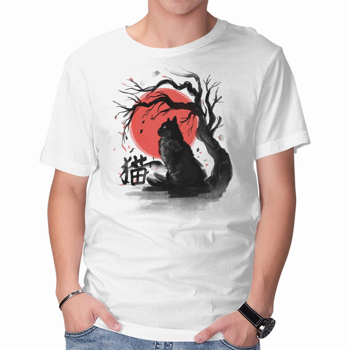 Black Cat Kanji All-Season Comfort Versatile Option