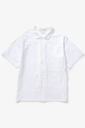 Luxurious Feel Sustainable production Blacksmith - 'Boxford' Short Sleeve Utility Shirt - White Water-resistant