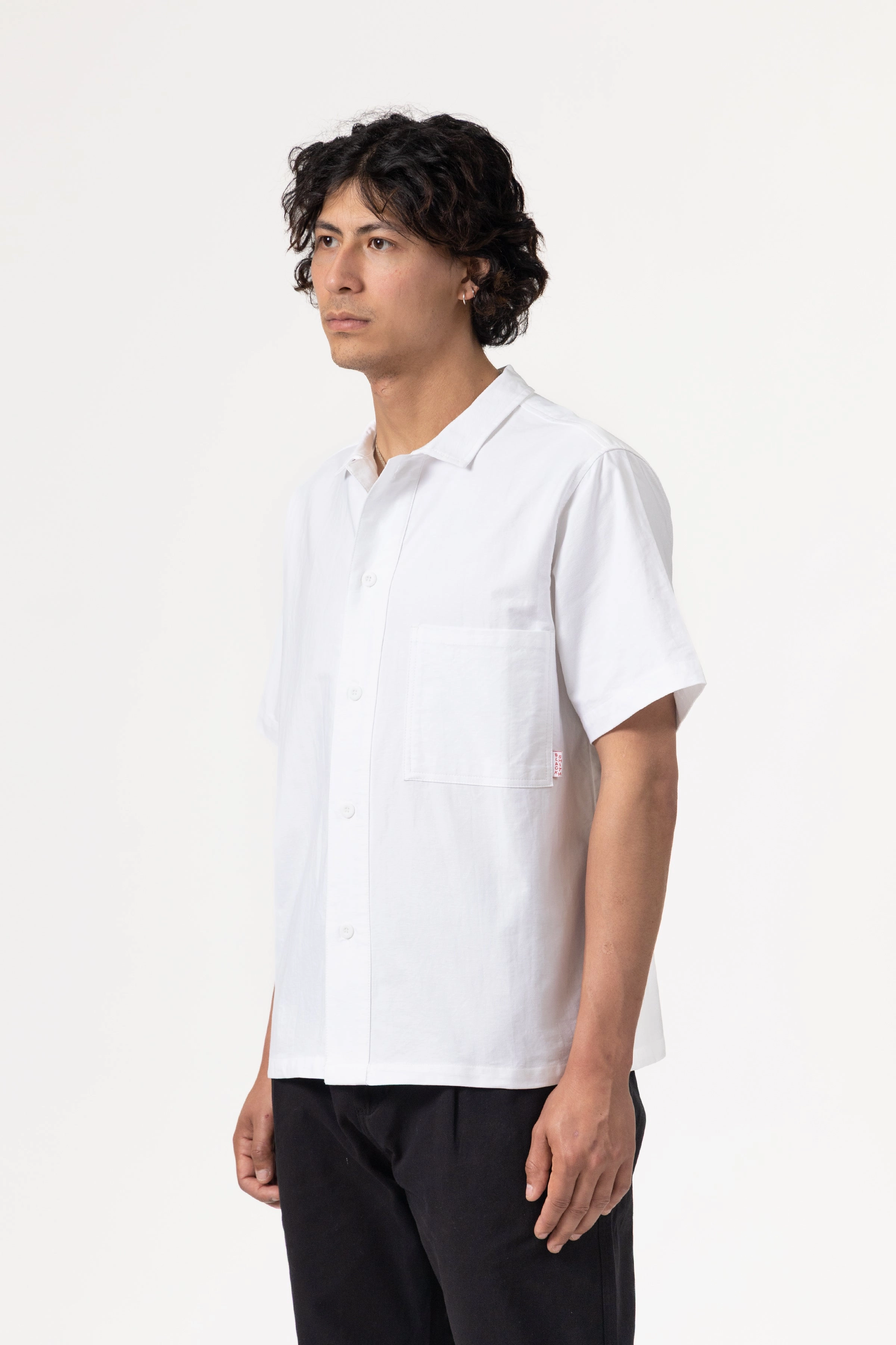 Luxurious Feel Year-Round Favorite Blacksmith - 'Boxford' Short Sleeve Utility Shirt - White Water-resistant