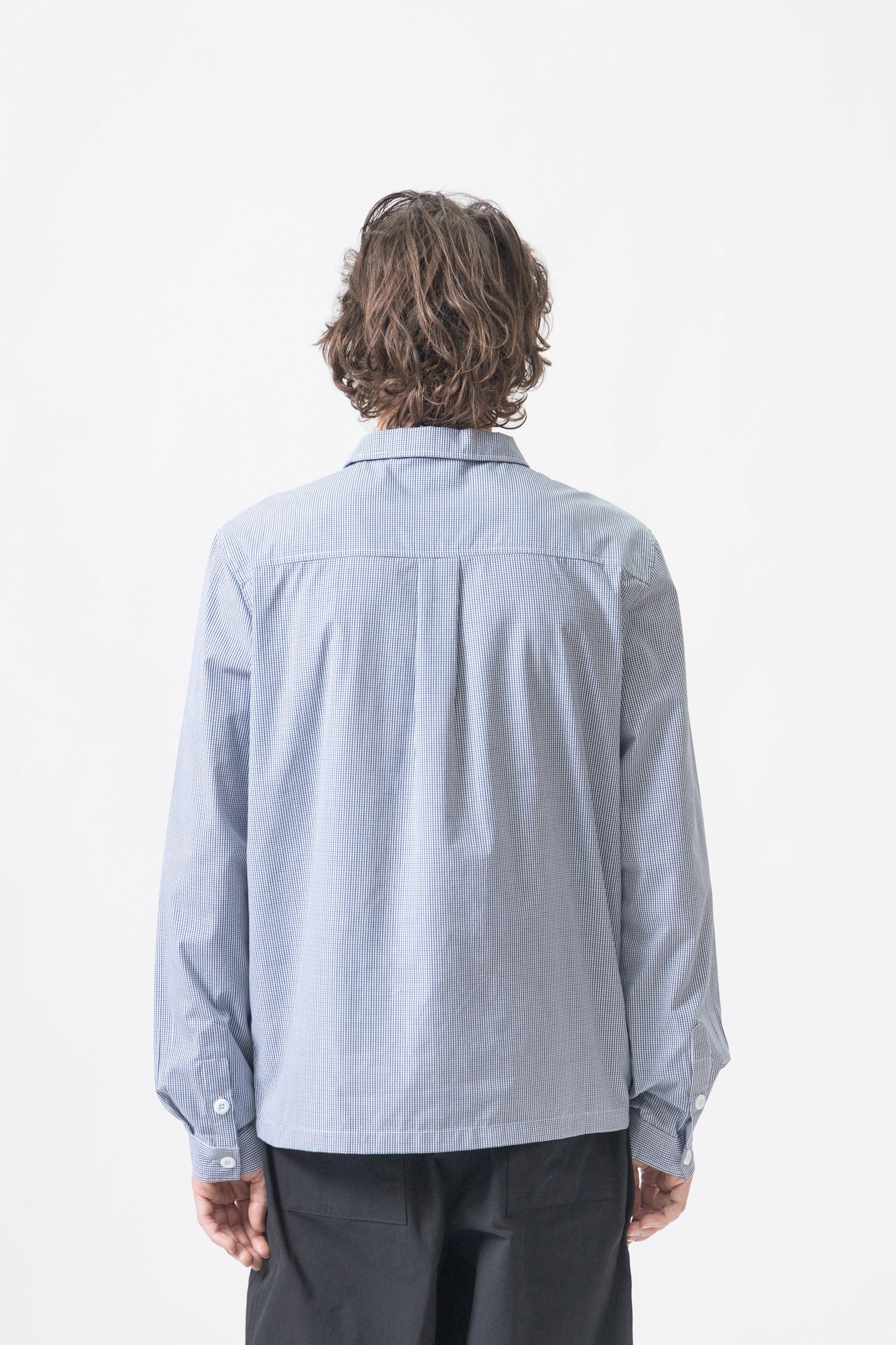 Blacksmith - 'Boxford' Utility Shirt - Blue Check High-Quality Material Plaid Design Cool Comfort