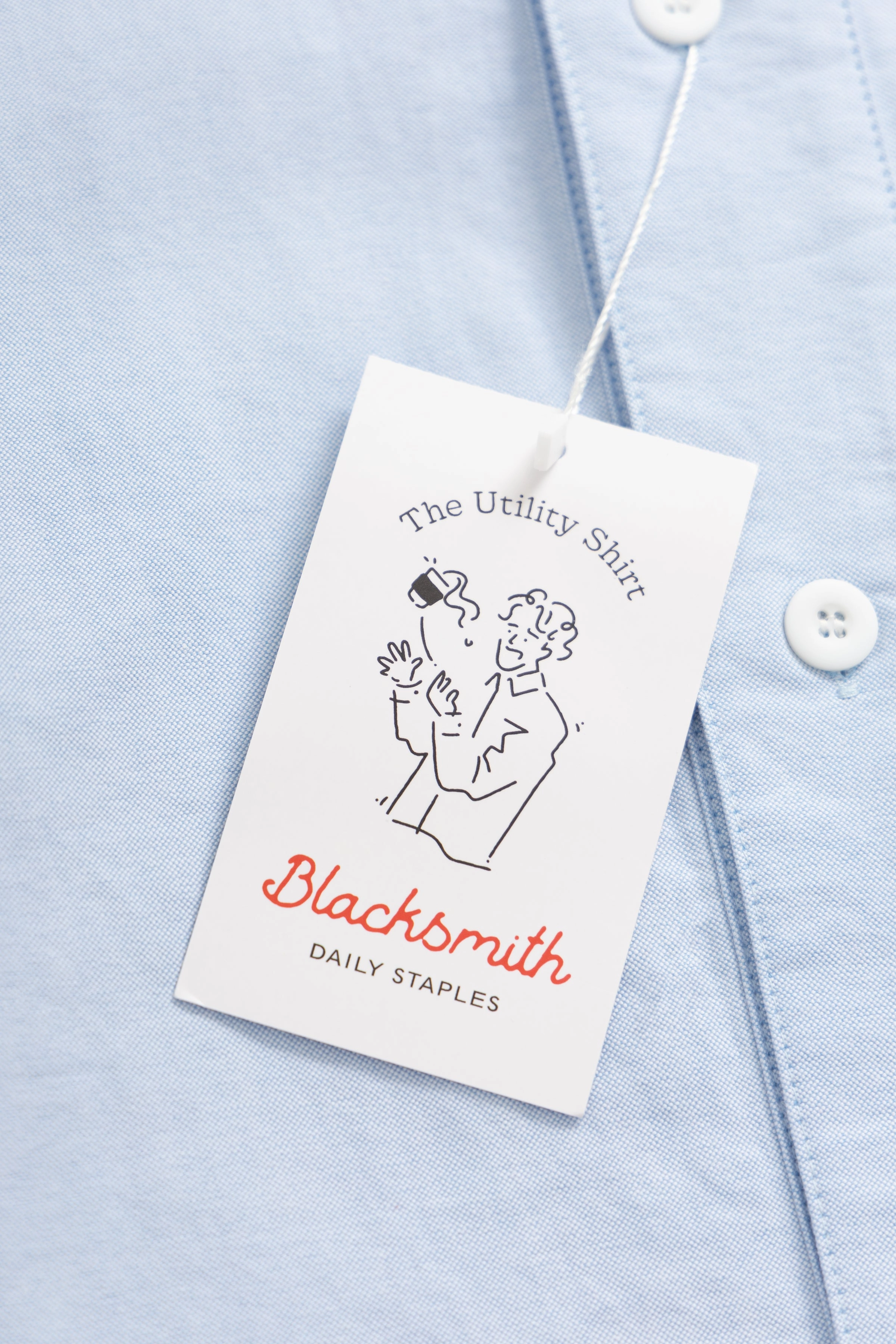 Blacksmith - 'Boxford' Utility Shirt - Blue Fashionable Look Lightweight Layers