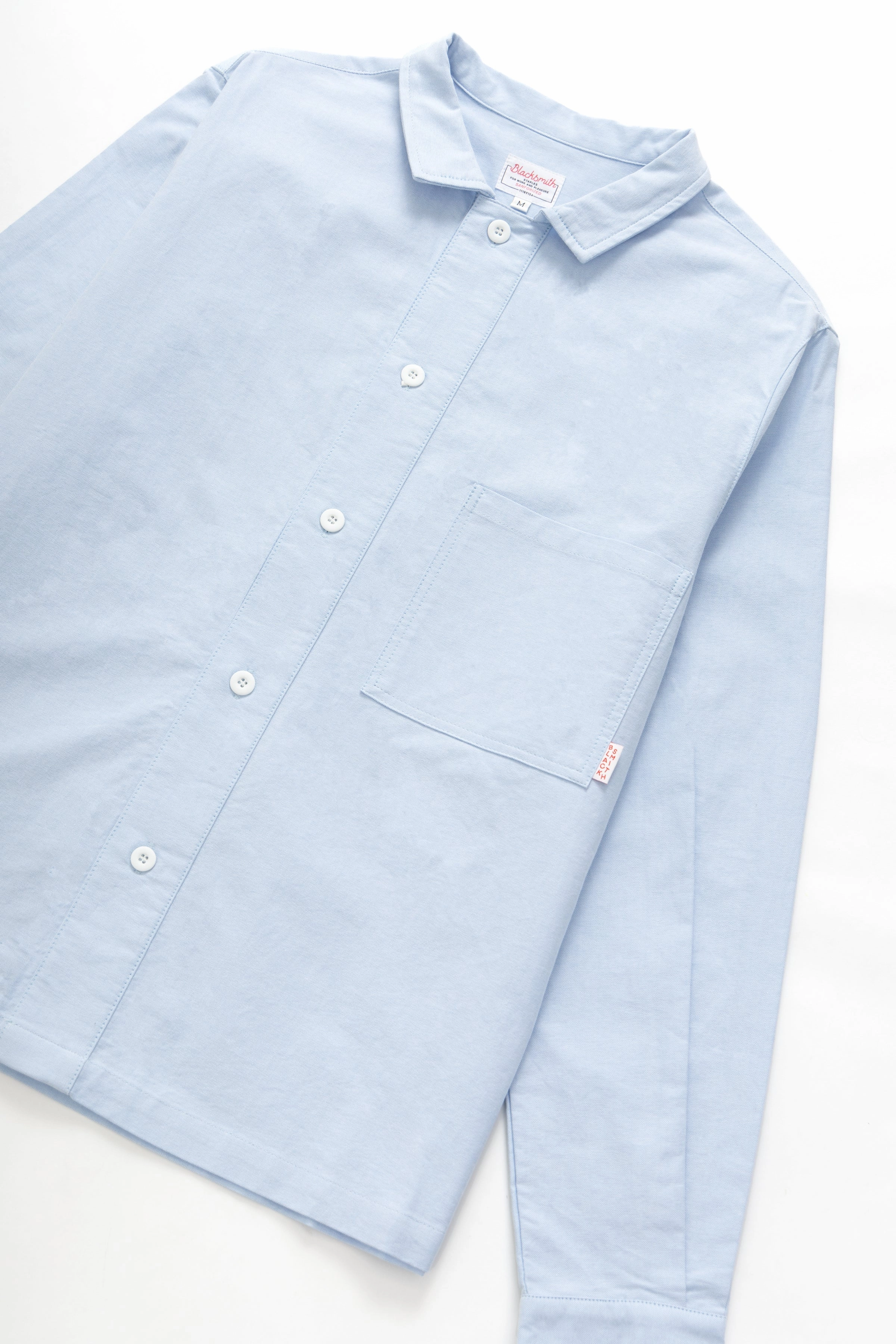 Blacksmith - 'Boxford' Utility Shirt - Blue Fashionable Look Premium Option