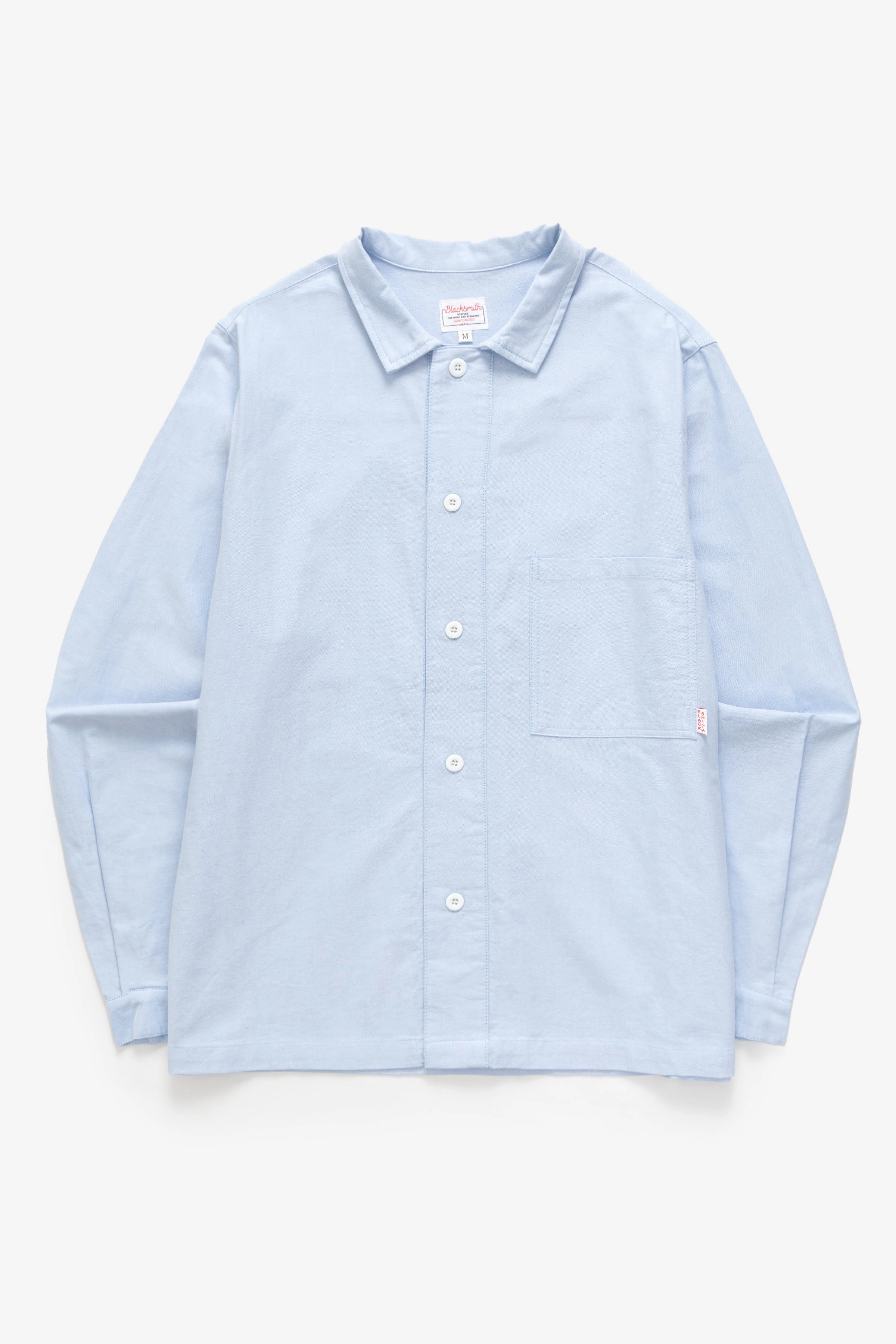 Reinforced Elbow Patches Blacksmith - 'Boxford' Utility Shirt - Blue Fashionable Look