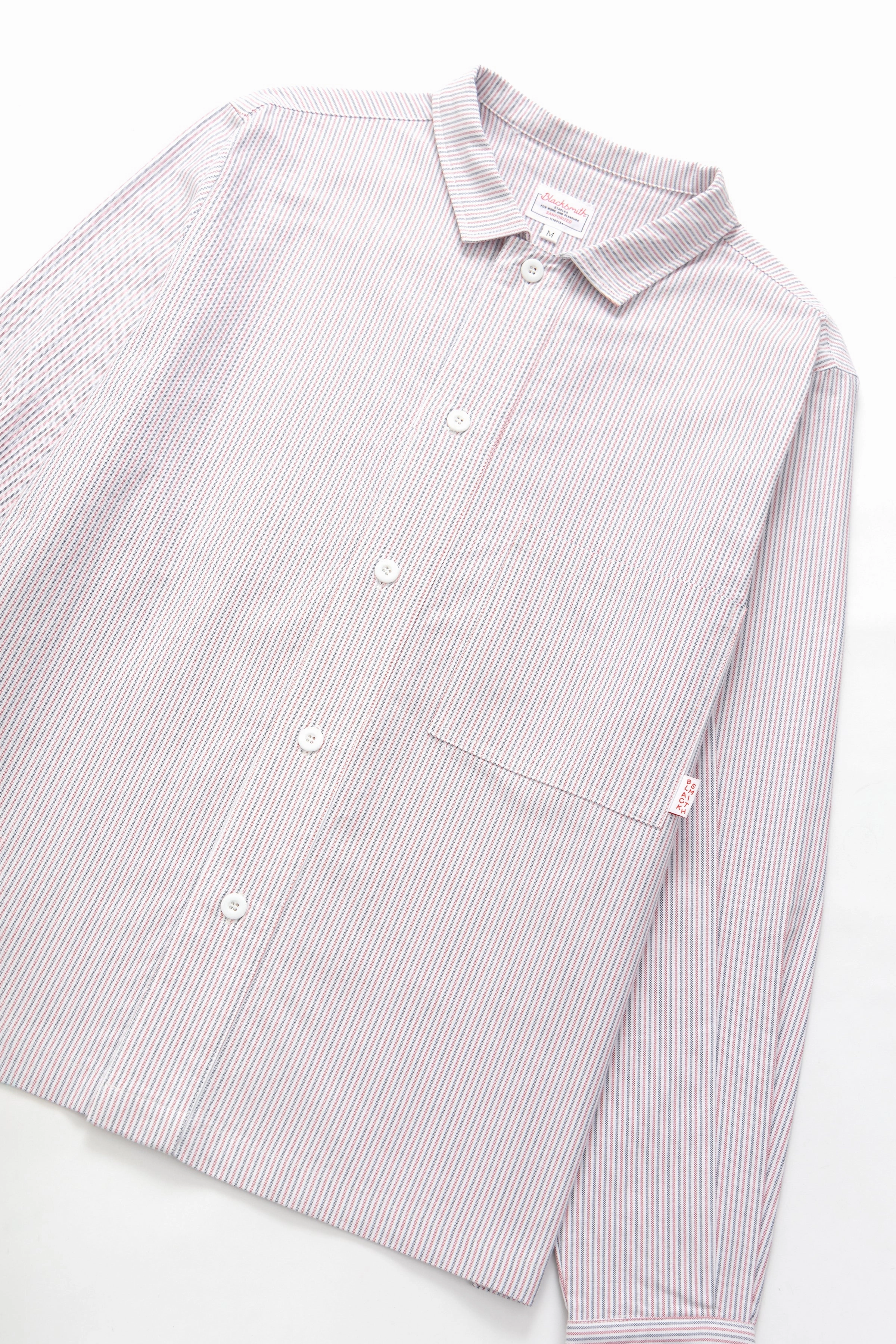 Smart Appearance Classic Look Blacksmith - 'Boxford' Utility Shirt - Multi Stripe Tactile Grip Fasteners
