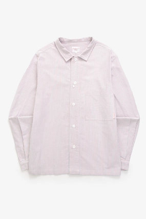 Blacksmith - 'Boxford' Utility Shirt - Multi Stripe Tactile Grip Fasteners Smooth Texture