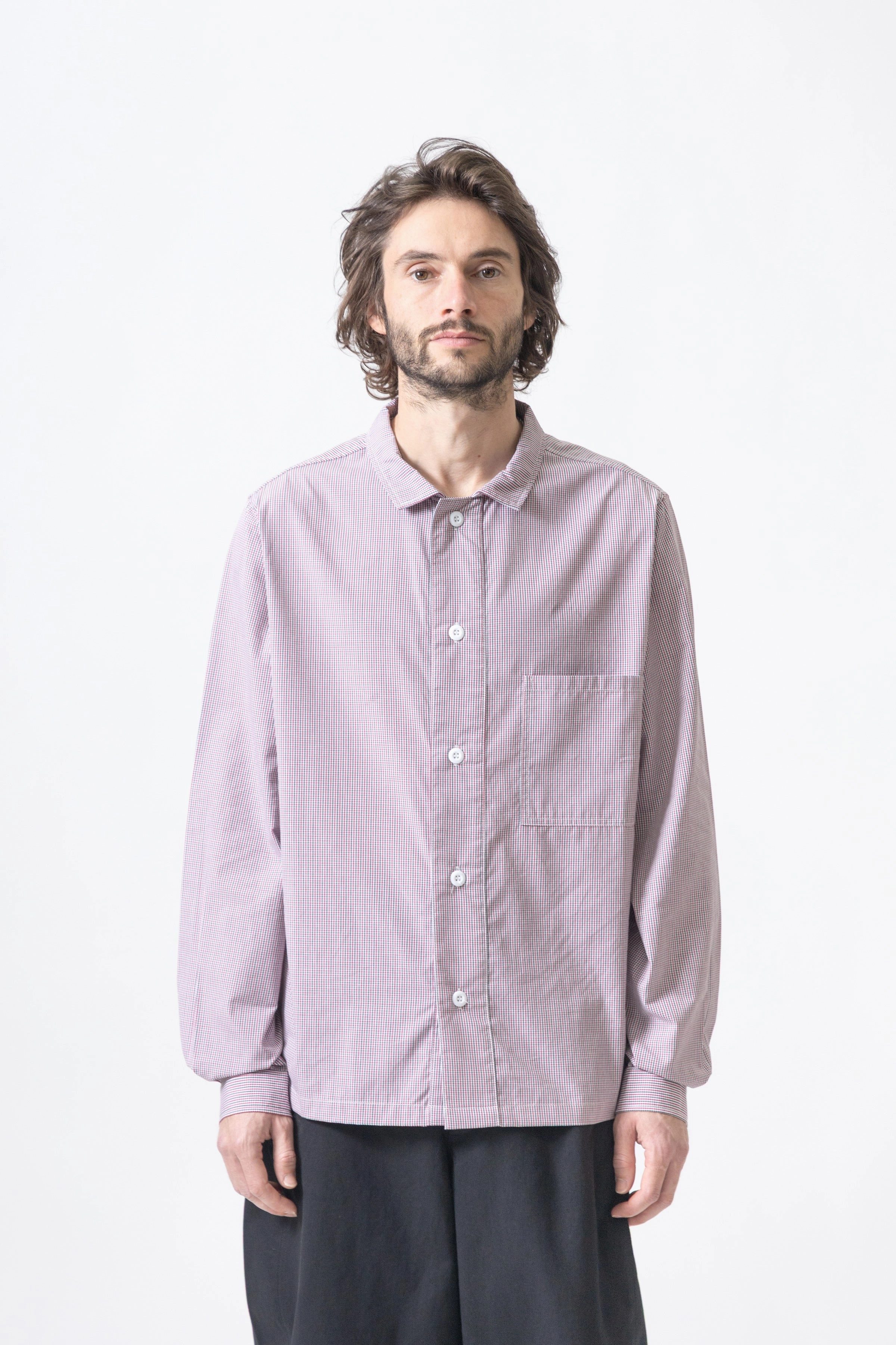 Blacksmith - 'Boxford' Utility Shirt - Red Check Luxury Feel Tailored Fit Spring Collection