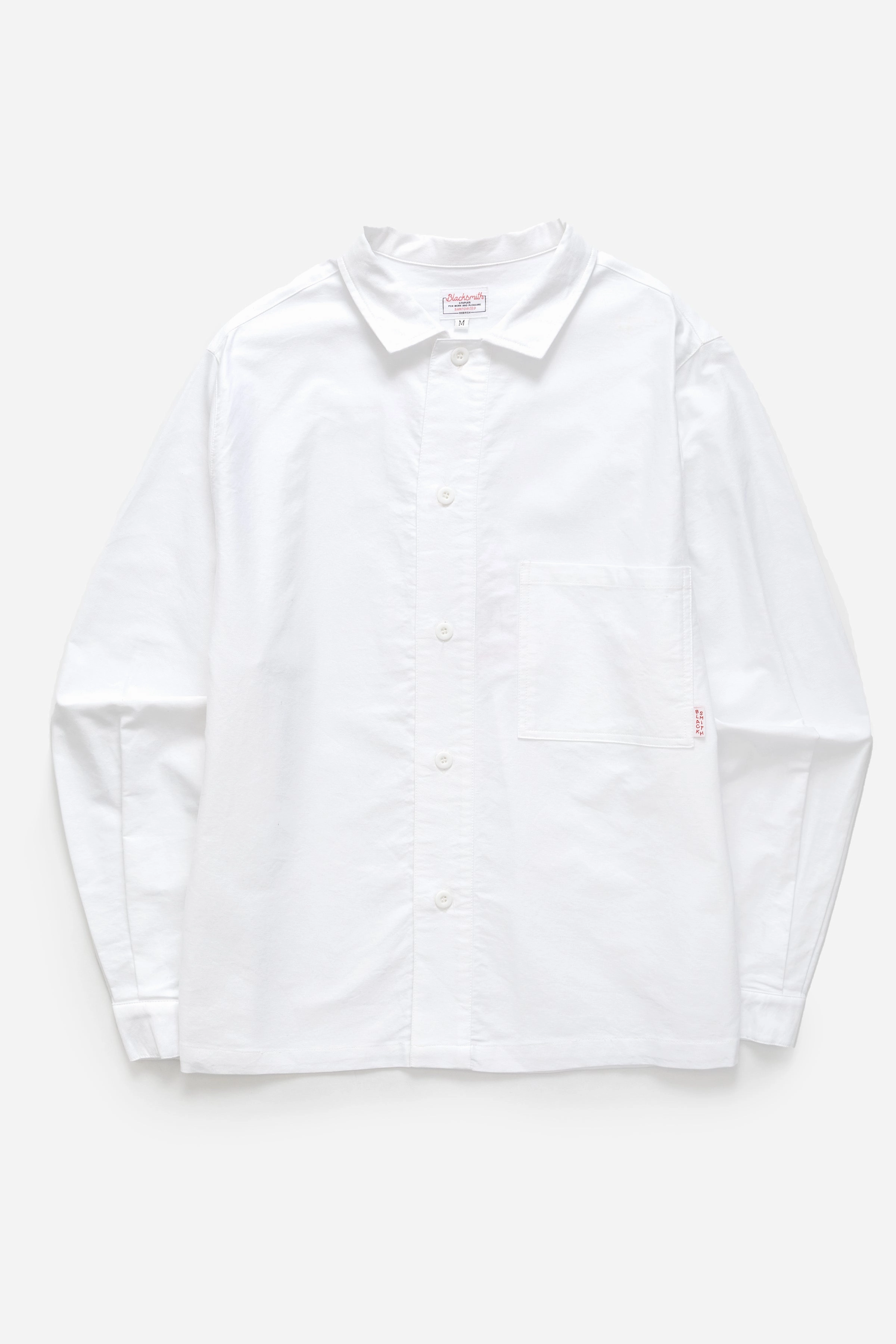 Blacksmith - 'Boxford' Utility Shirt - White Perfect Fashion Durable Thread Construction