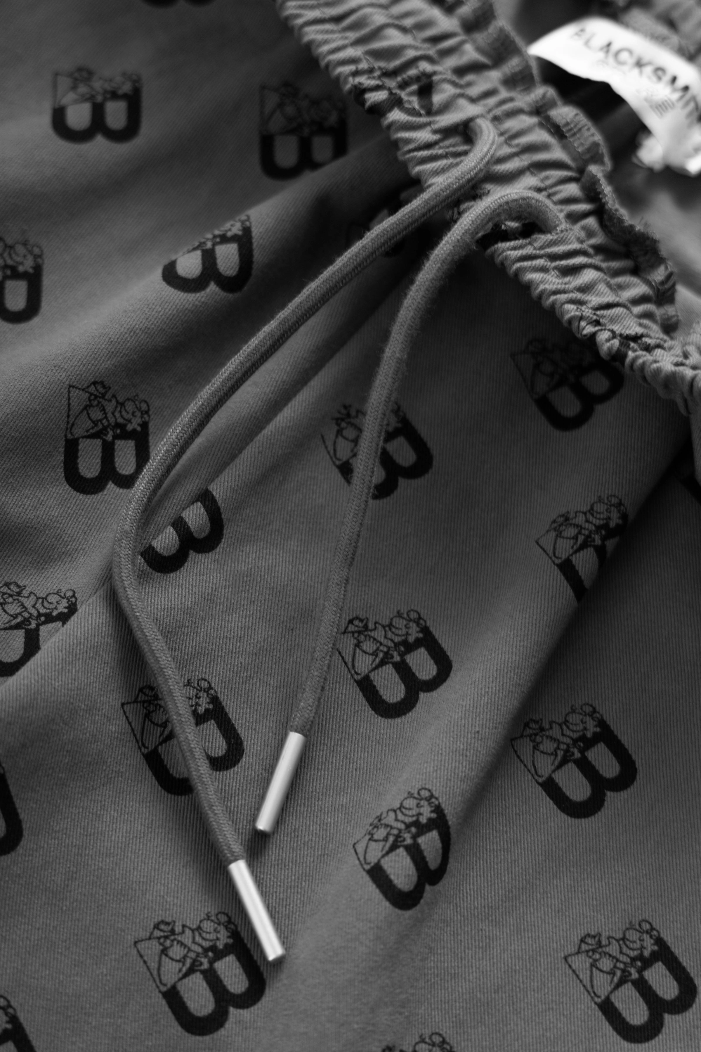 Blacksmith - All Over Grafter Shorts - Grey Smart Casual