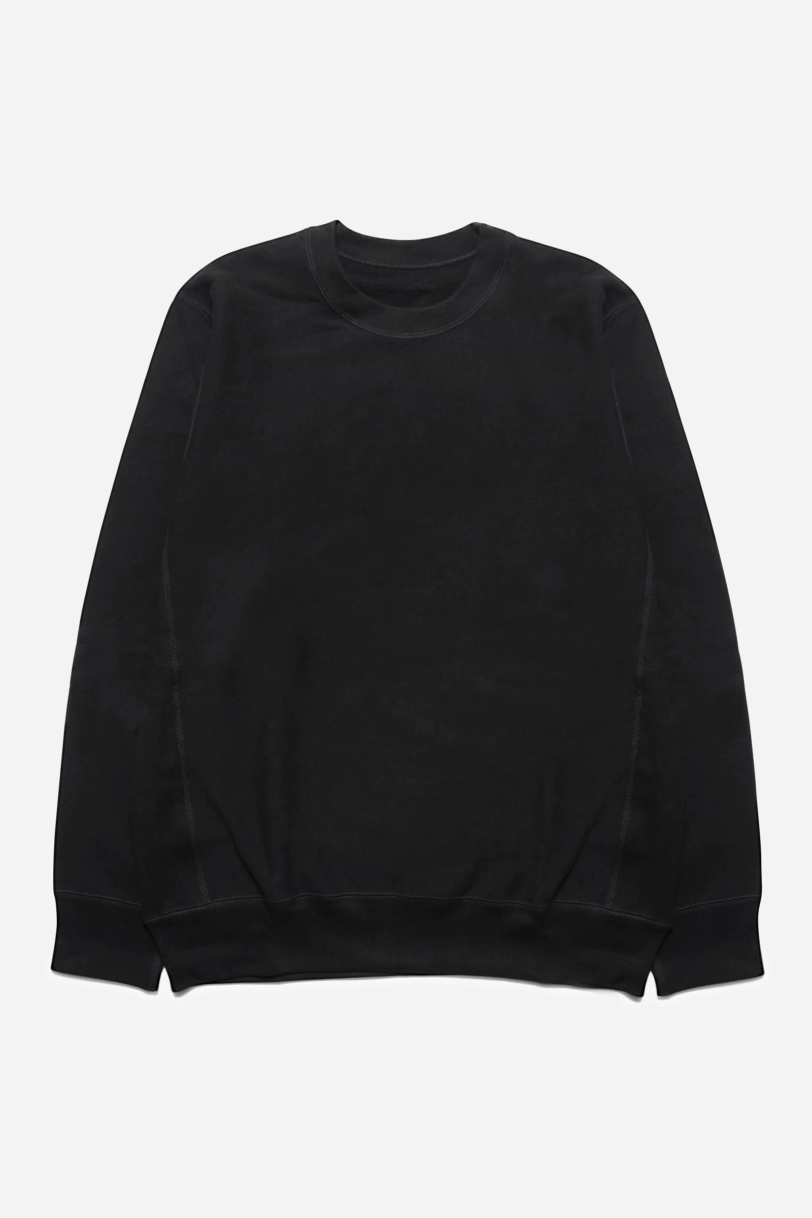 Stretch Knit Technology Blacksmith - Cross-Grain Staple Crewneck - Black