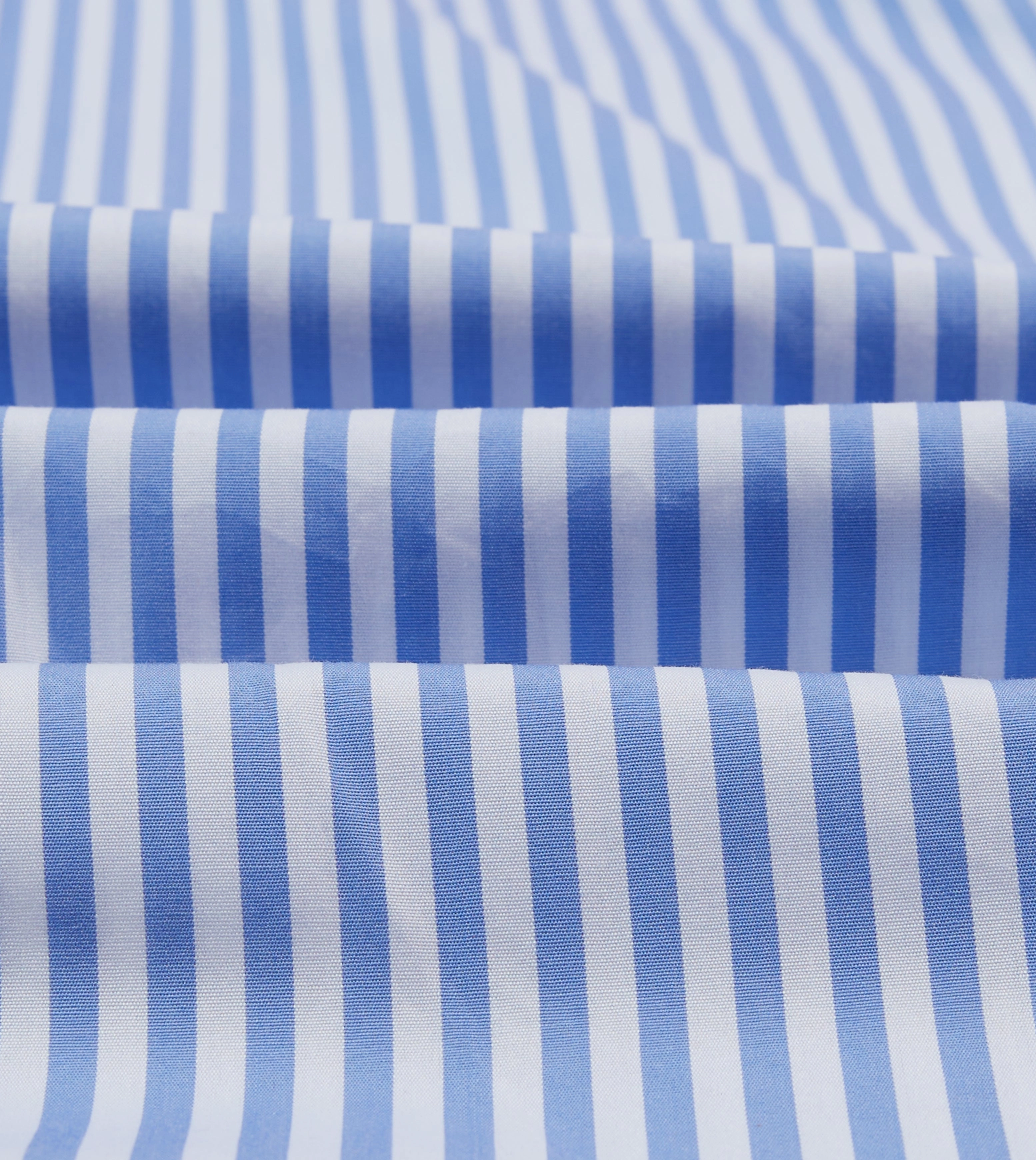 Perfect Layer Blue Bengal Stripe Cotton Poplin Button-Down Shirt