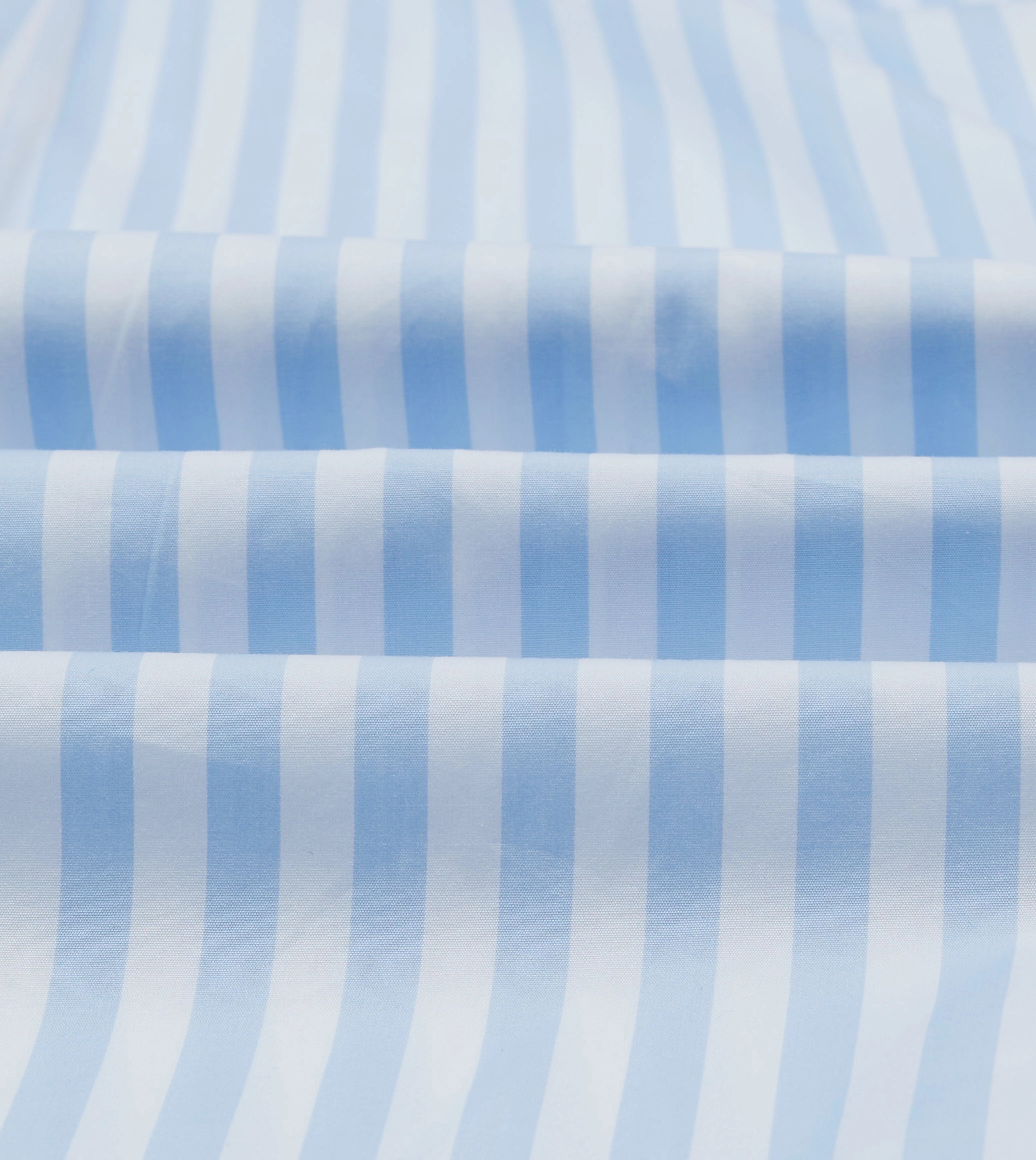 Streetwear Blue Broad Stripe Cotton Poplin Button-Down Shirt