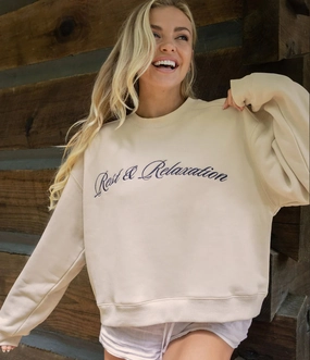 Southern Shirt Preppy Front Print Sweatshirt - Parchment Team Pride product premium quality assurance