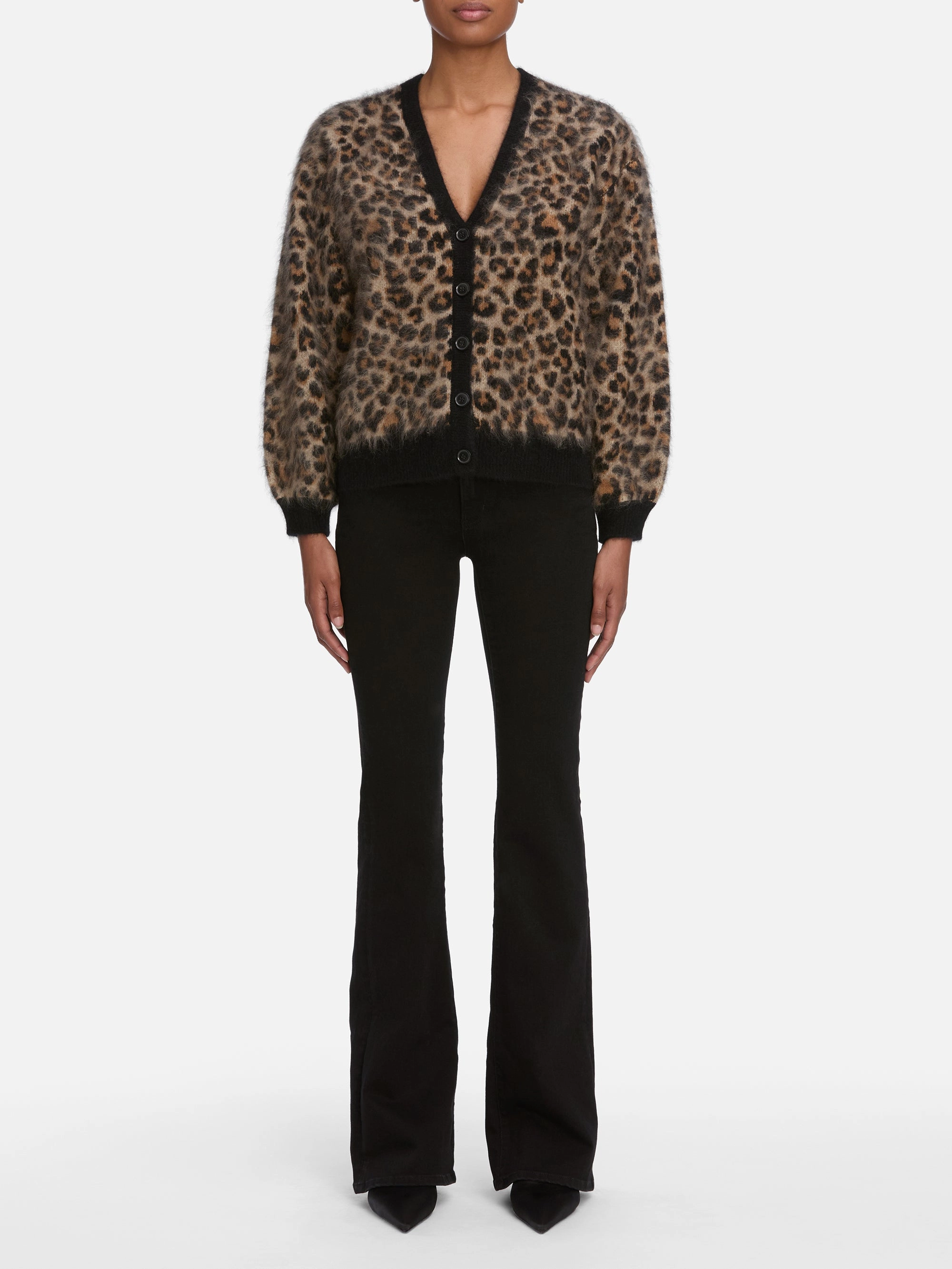 The Brushed Leopard Cardi -- Leopard Cozy Flex Fit Cozy Warmth