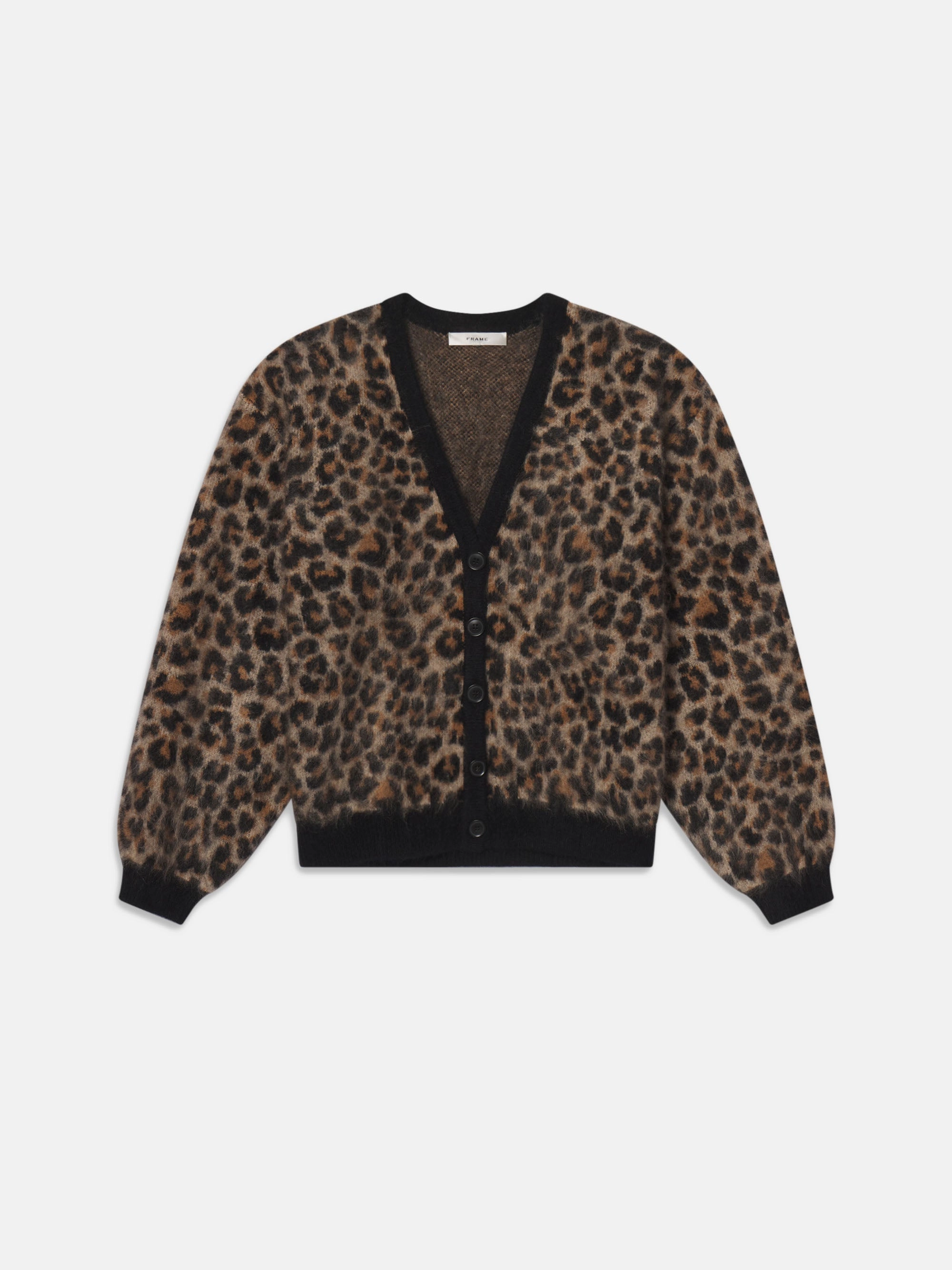The Brushed Leopard Cardi -- Leopard Anti Pilling Treatment Chill Vibe