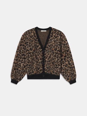 The Brushed Leopard Cardi -- Leopard Anti Pilling Treatment Chill Vibe