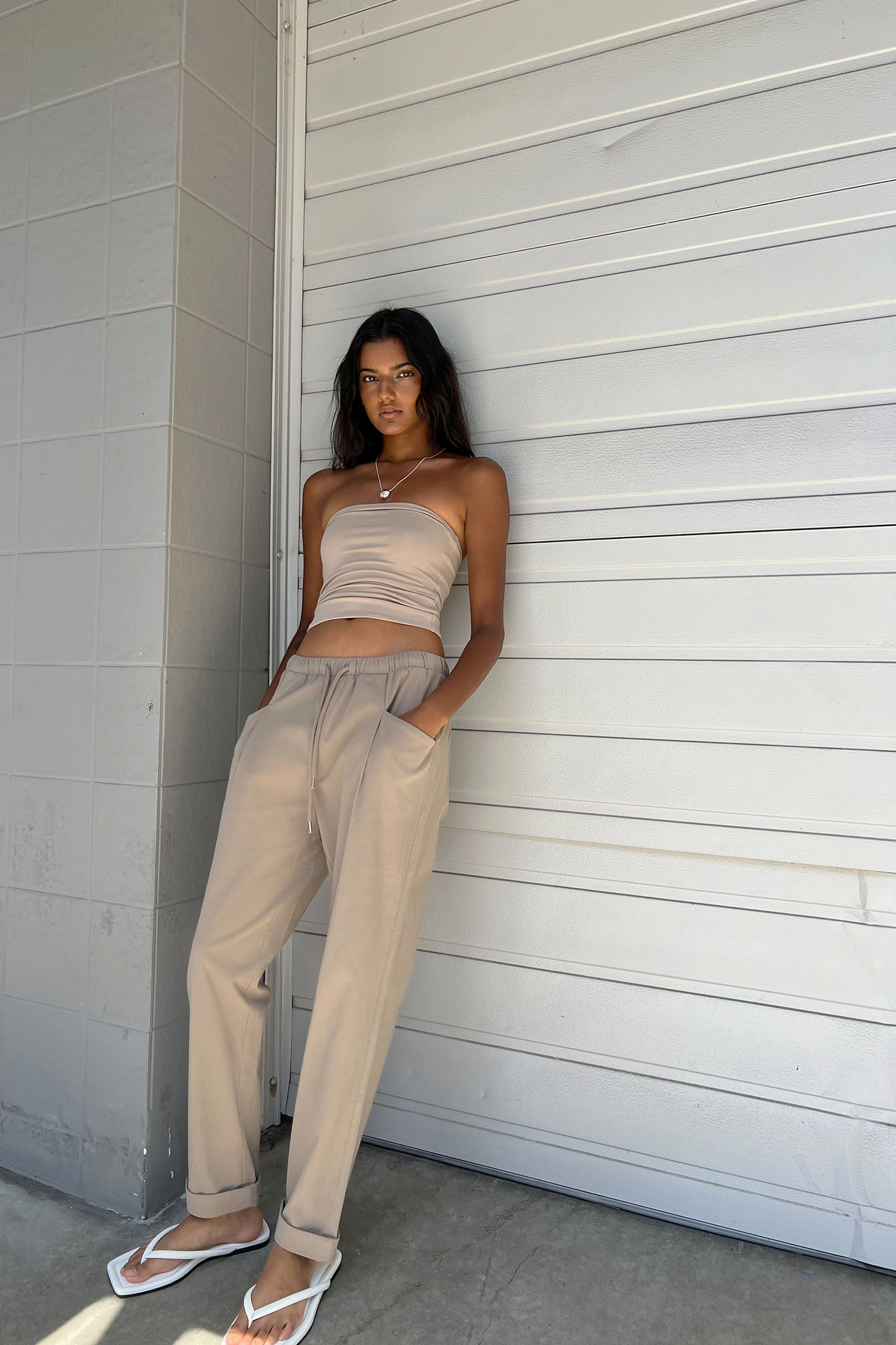 TEXTURED COTTON PANT EasyCareFabric