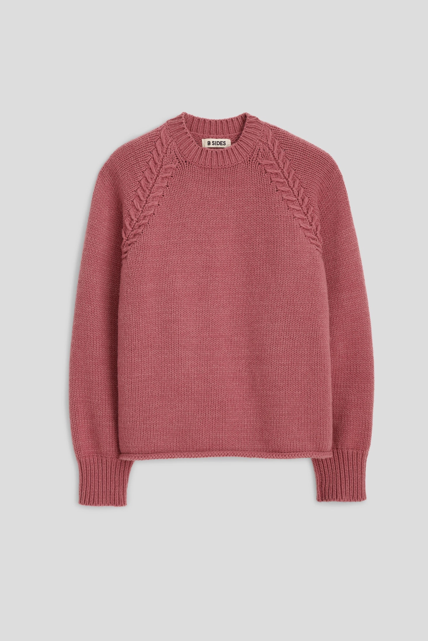 Braided Crew Pink Cashmere All Purpose Fit