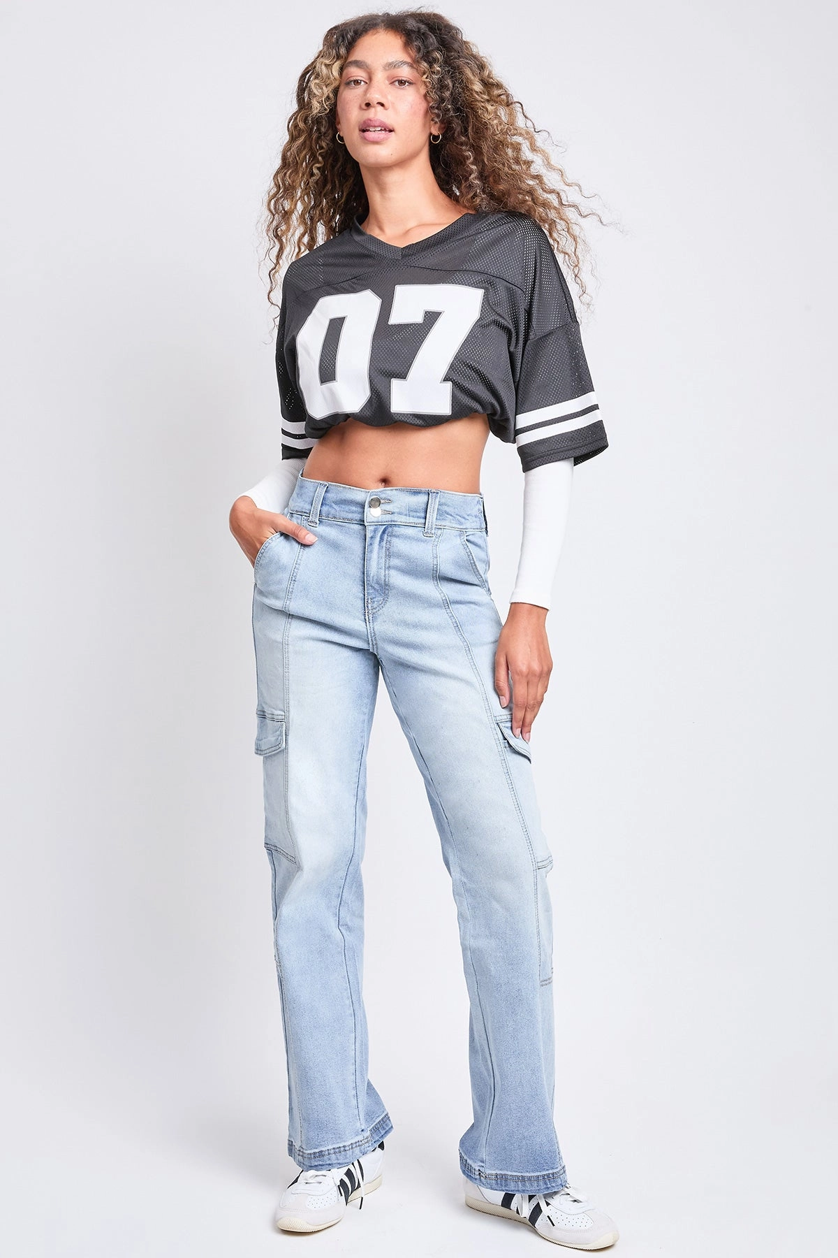 Women's High Rise Elastic Waist Straight Leg Cargo Professional Wear Premium Winter Warmth