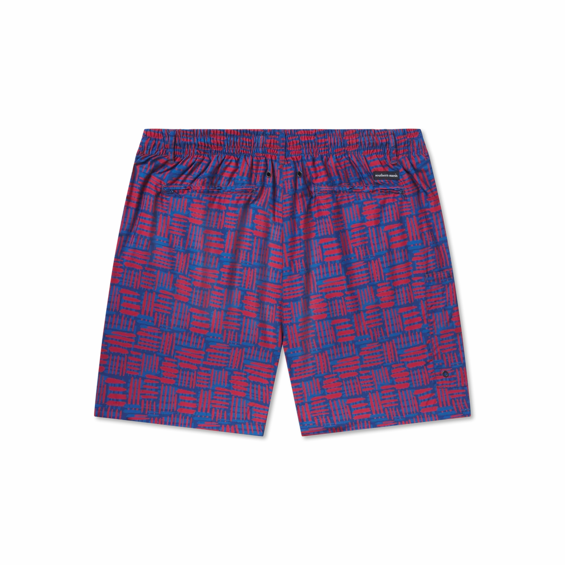 Side Pockets RollUpFasten Southern Marsh  Dockside Swim Trunk - Hawaiian Lines