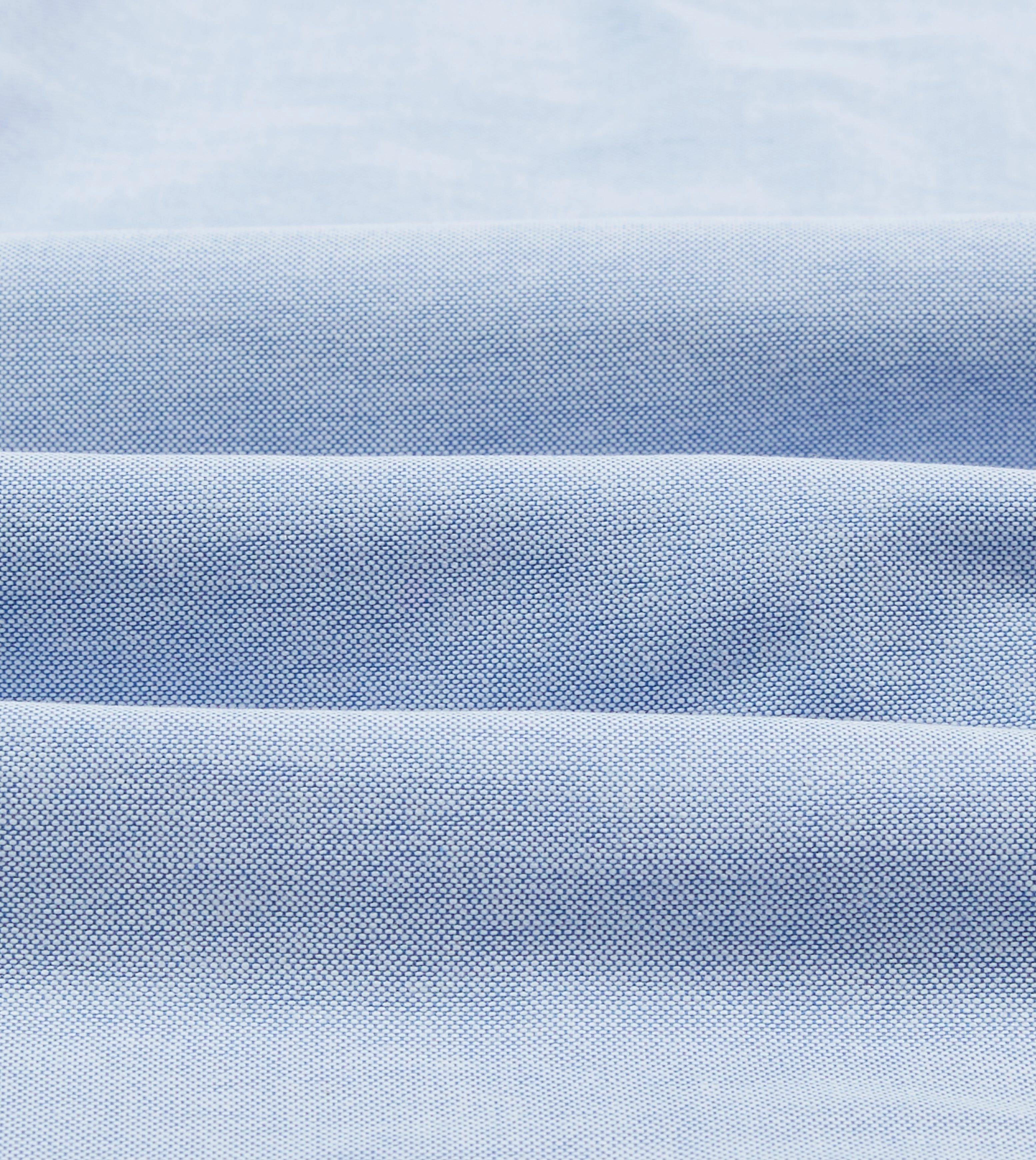 Blue Cotton Oxford Cloth Long Point Collar Shirt Creative Professional