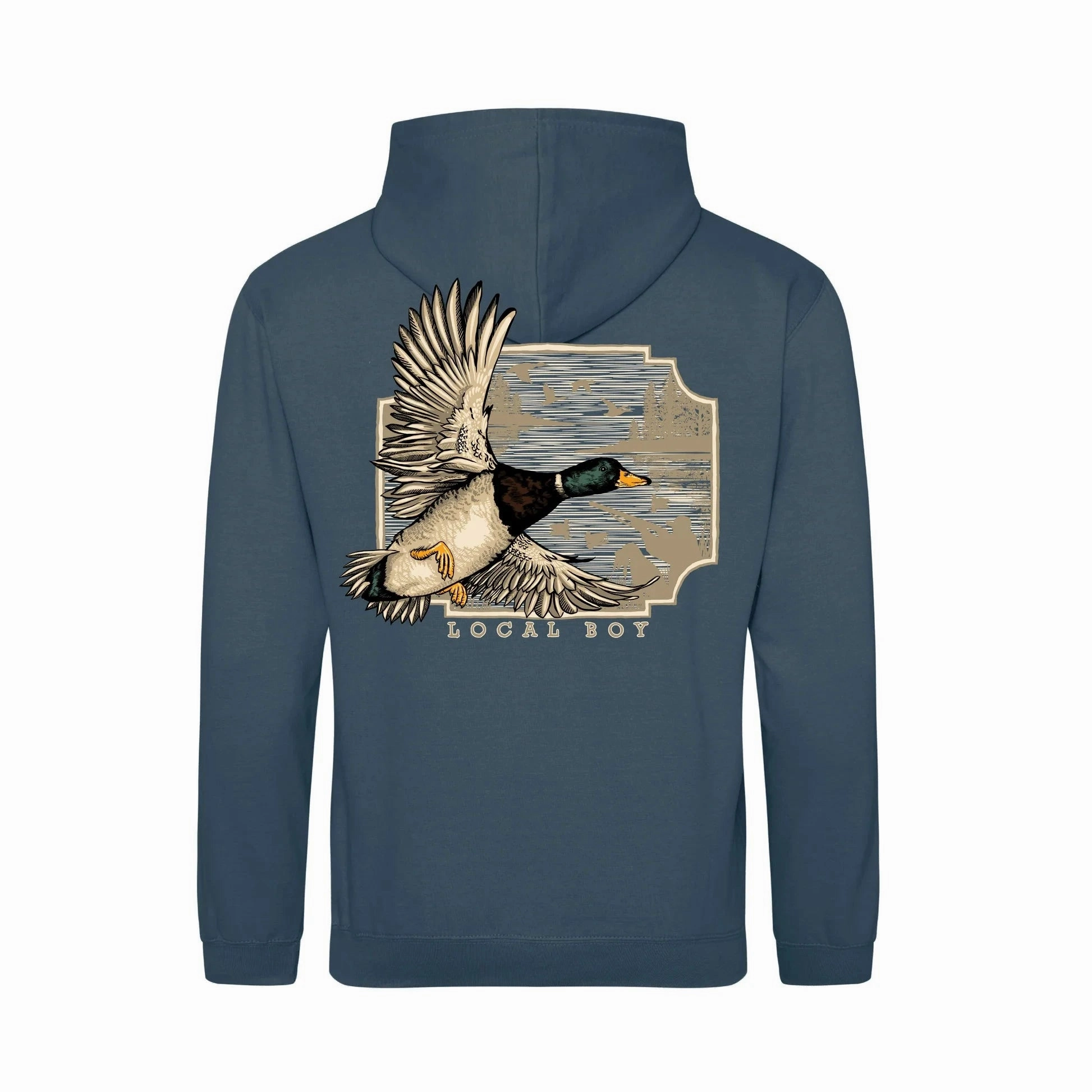 Local Boy Men's Brushwood Hoodie - Greenhead Flight Eco Friendly Textile All Day Wear
