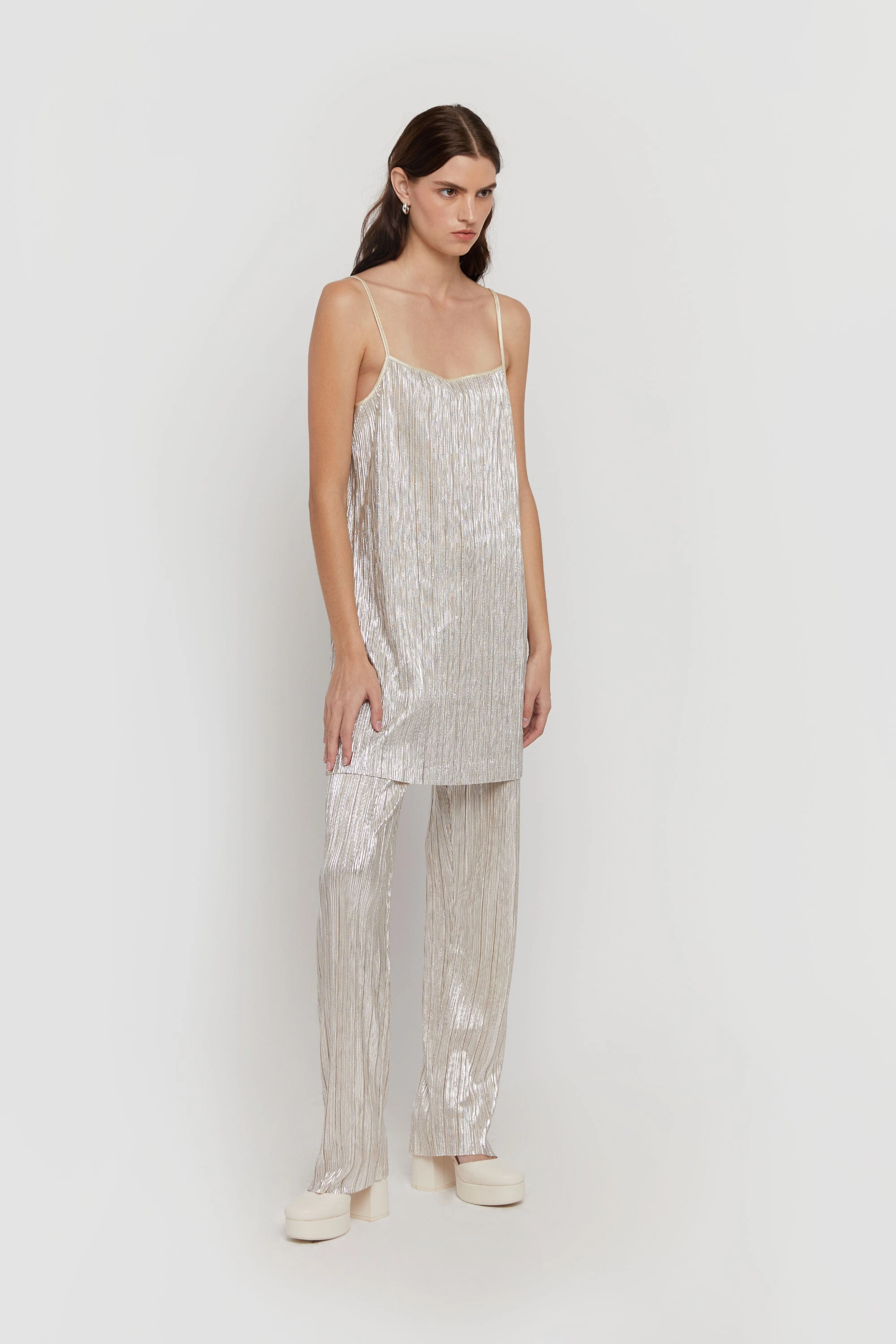 Modern Waist SPARKLY PLEATED PANT