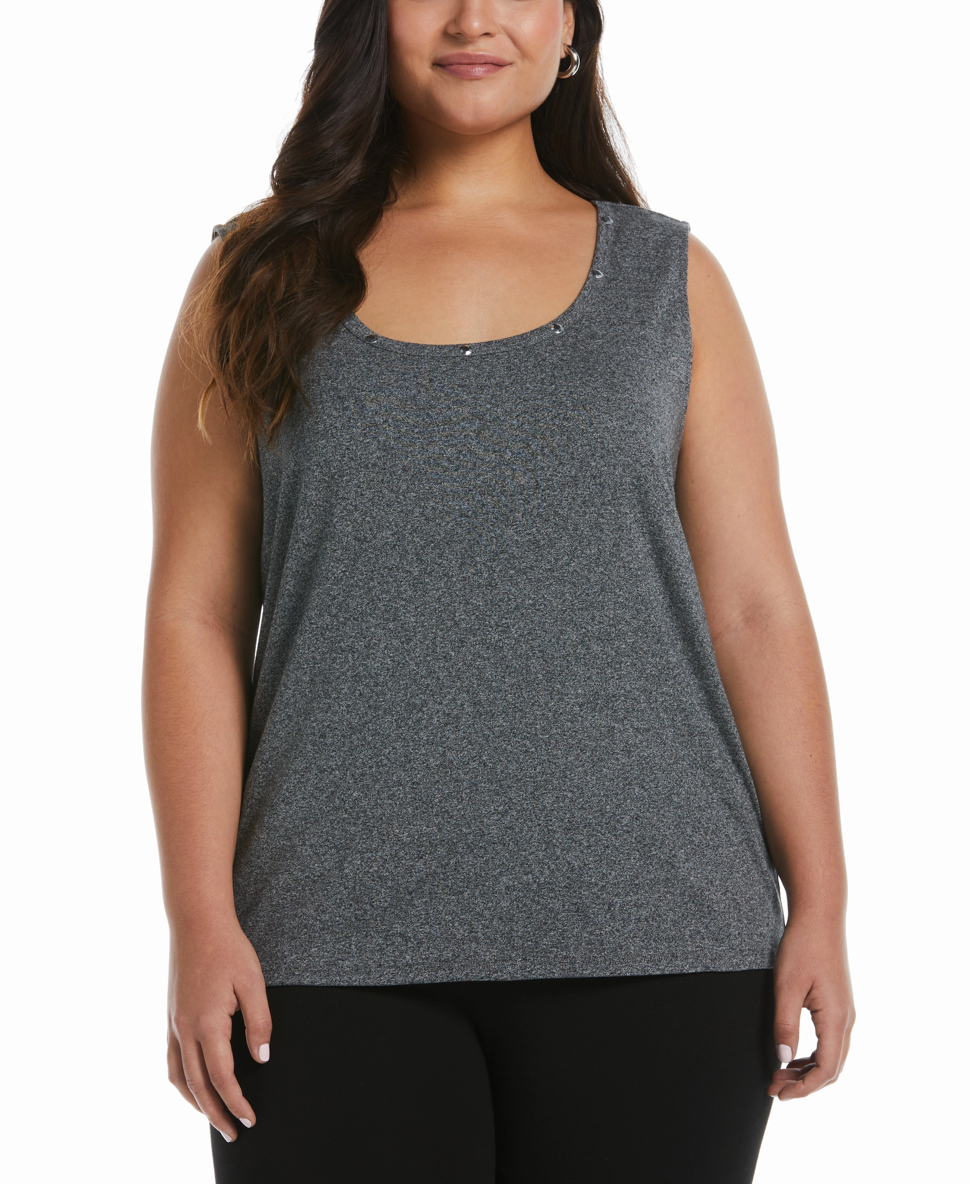 Layered Fashion Chilly Comfort Tank Top with Hardware